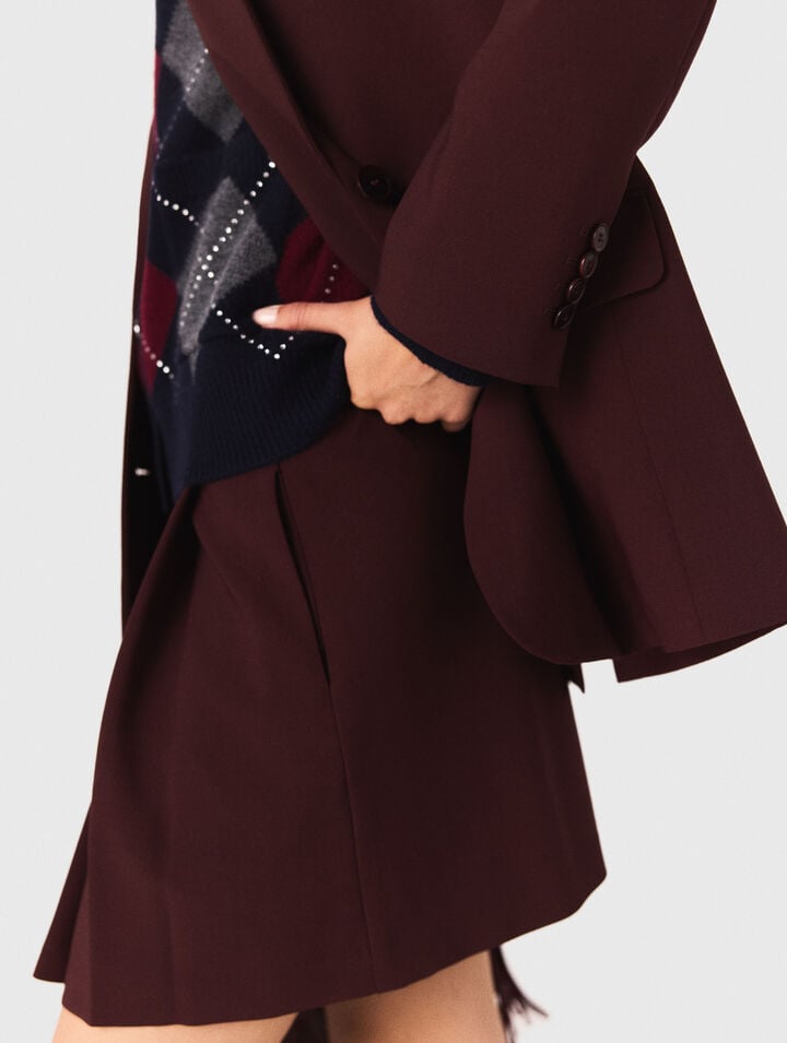 Belted suit jacket