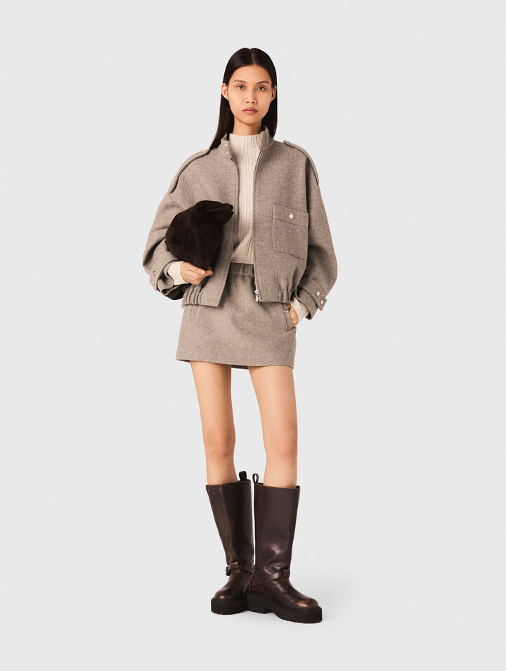 Mixed wool jacket