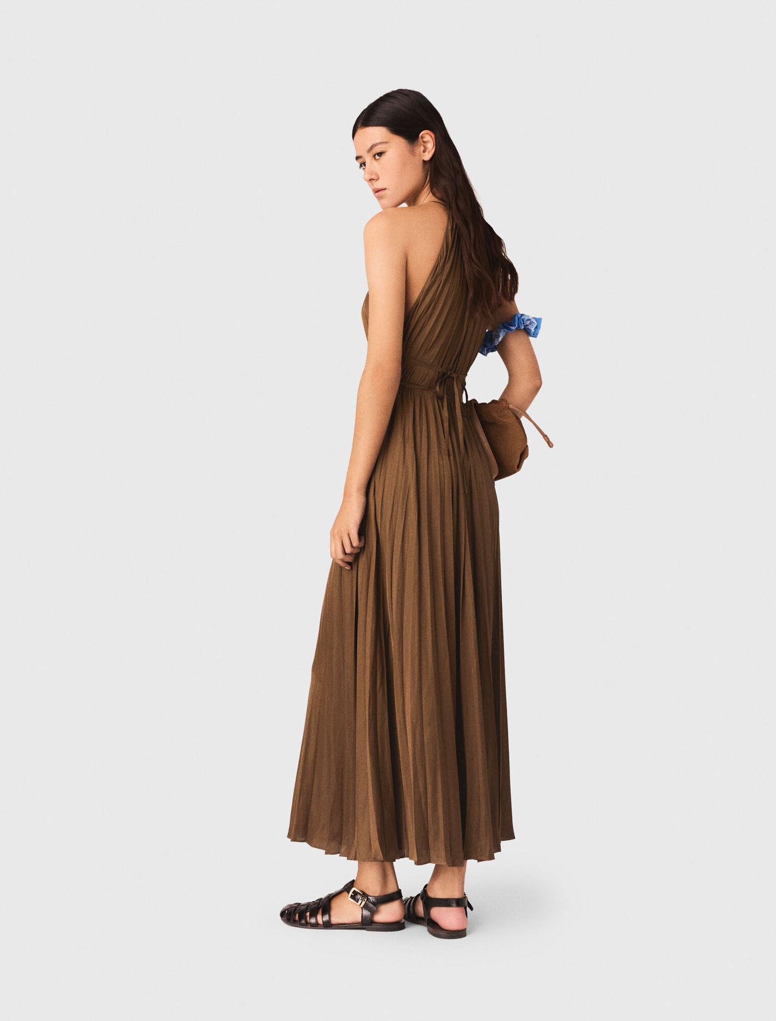 Pleated maxi dress
