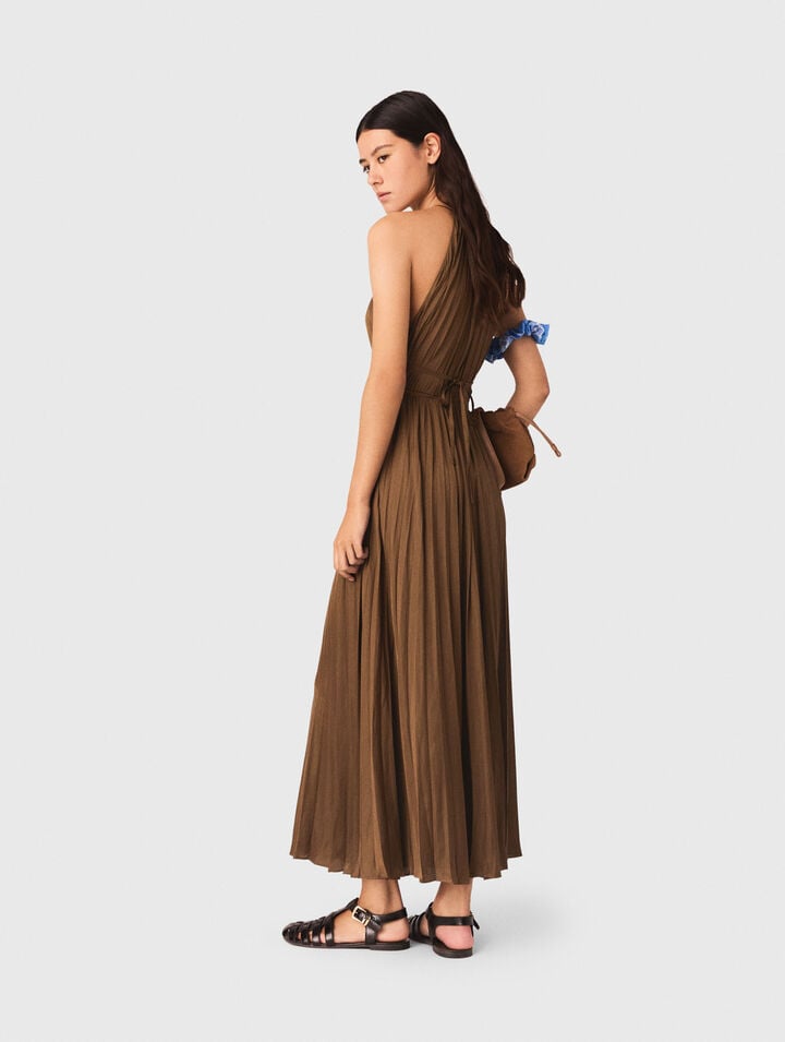 Pleated maxi dress