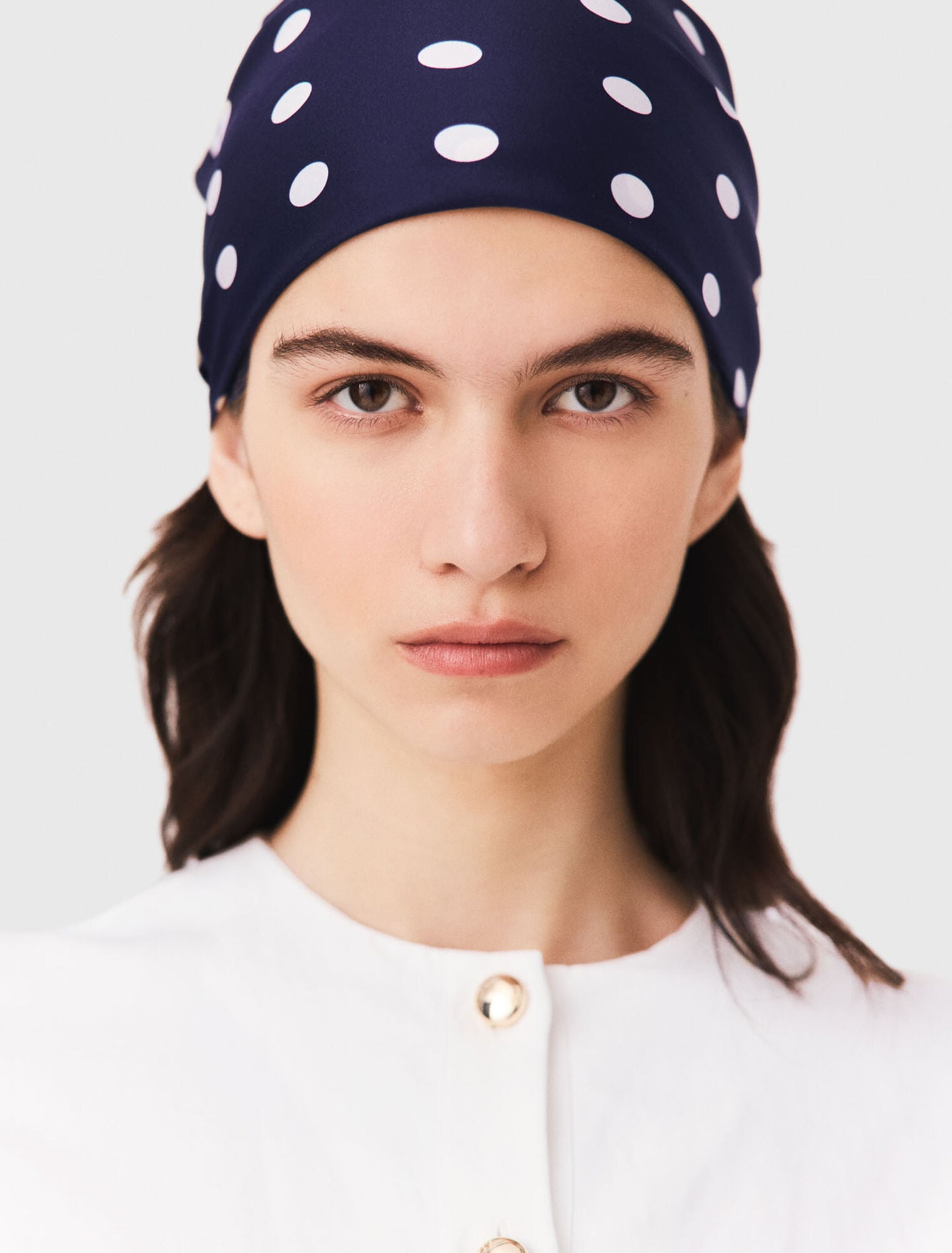Silk polka dot bandana