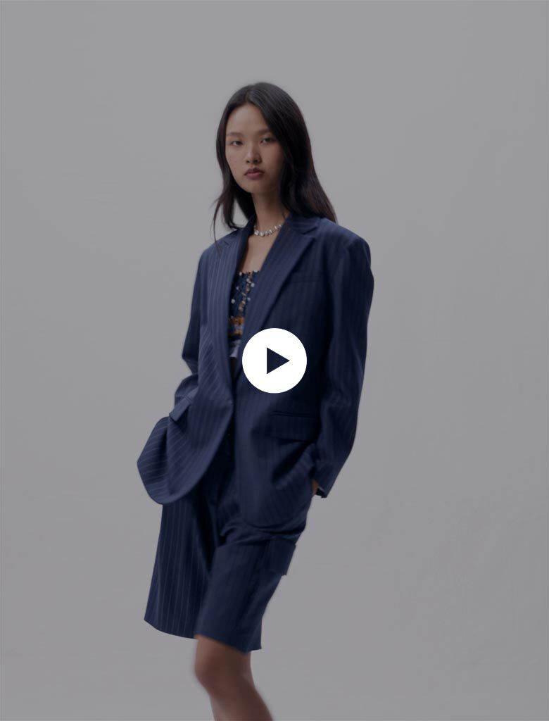 Striped suit jacket Blue For Women Maje