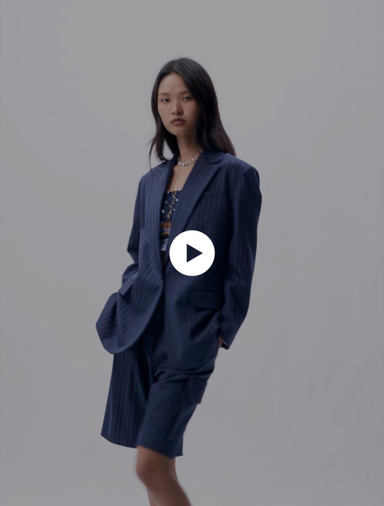 Striped suit jacket
