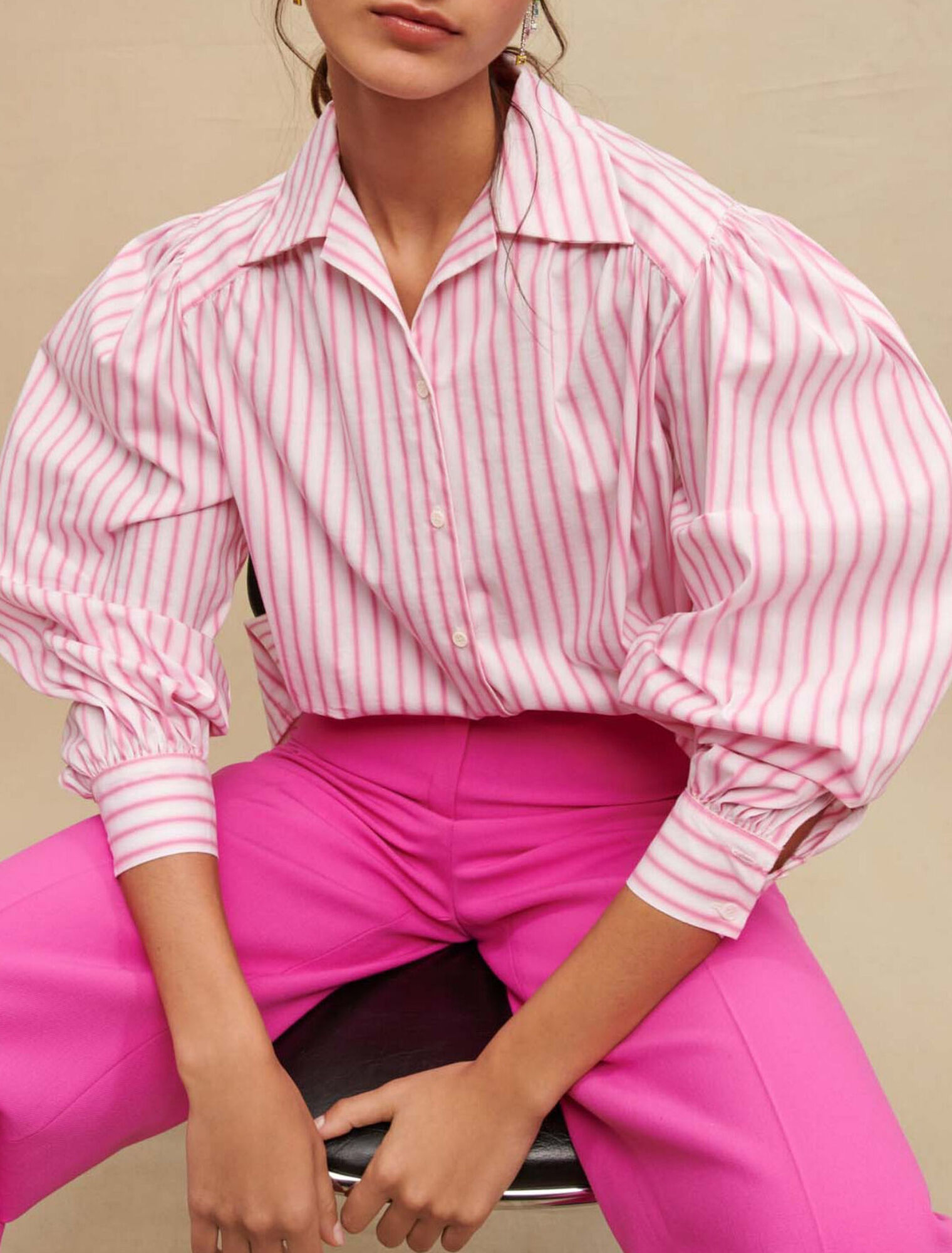 Voluminous striped shirt