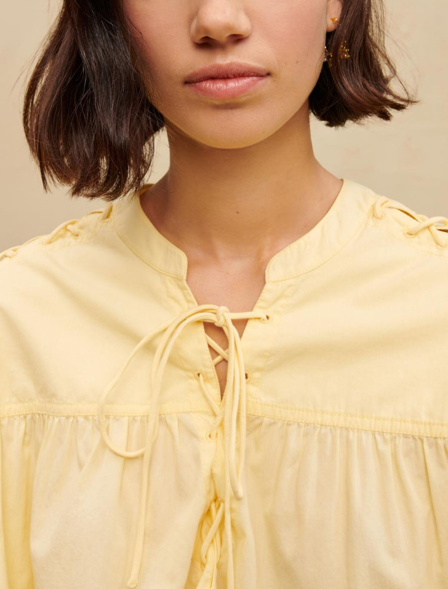 Medieval laced cotton shirt