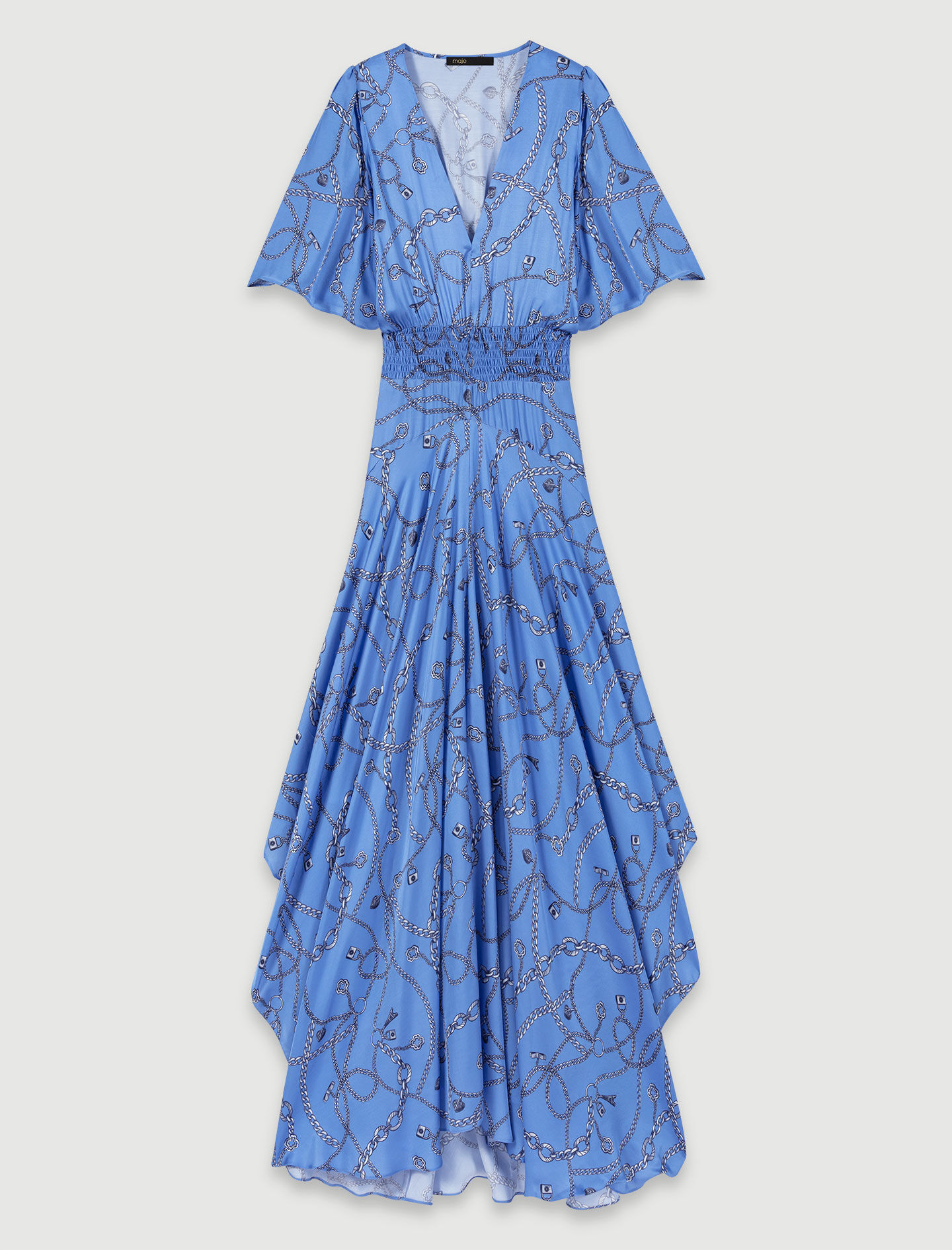 Patterned maxi dress Blue For Women | Maje