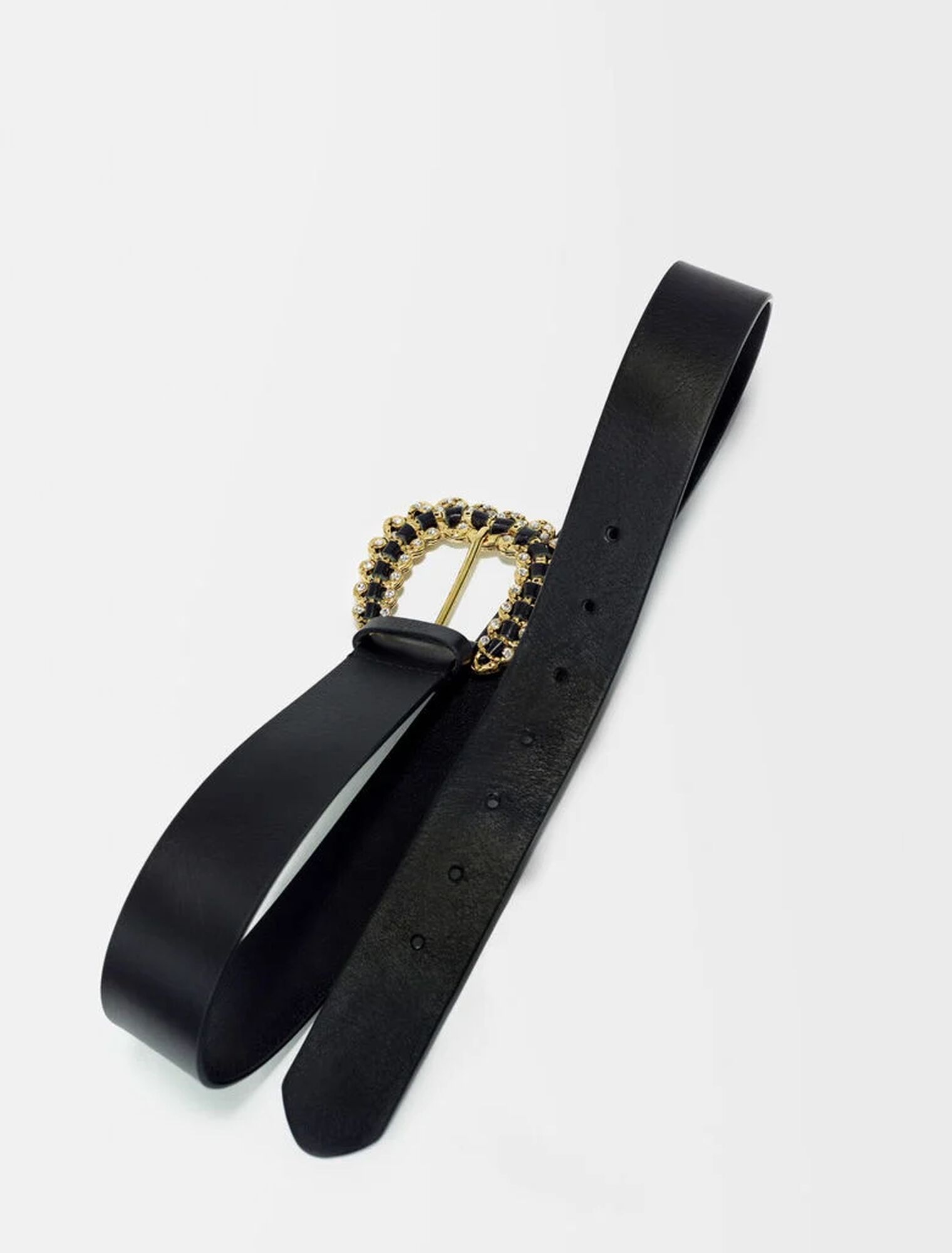 Belt with diamanté buckle