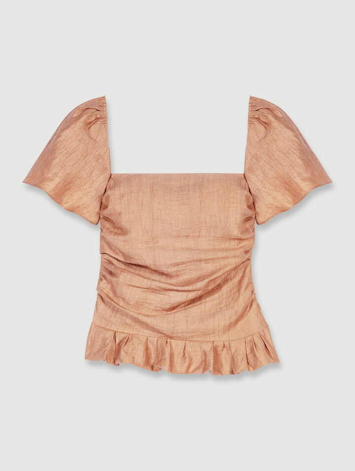 Ruffled linen top