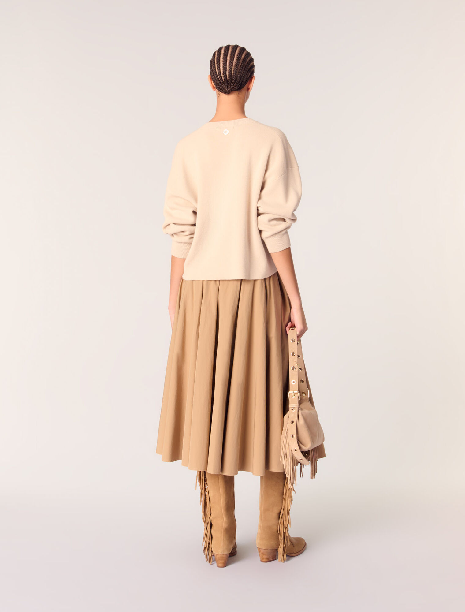 Wool blend V-neck sweater