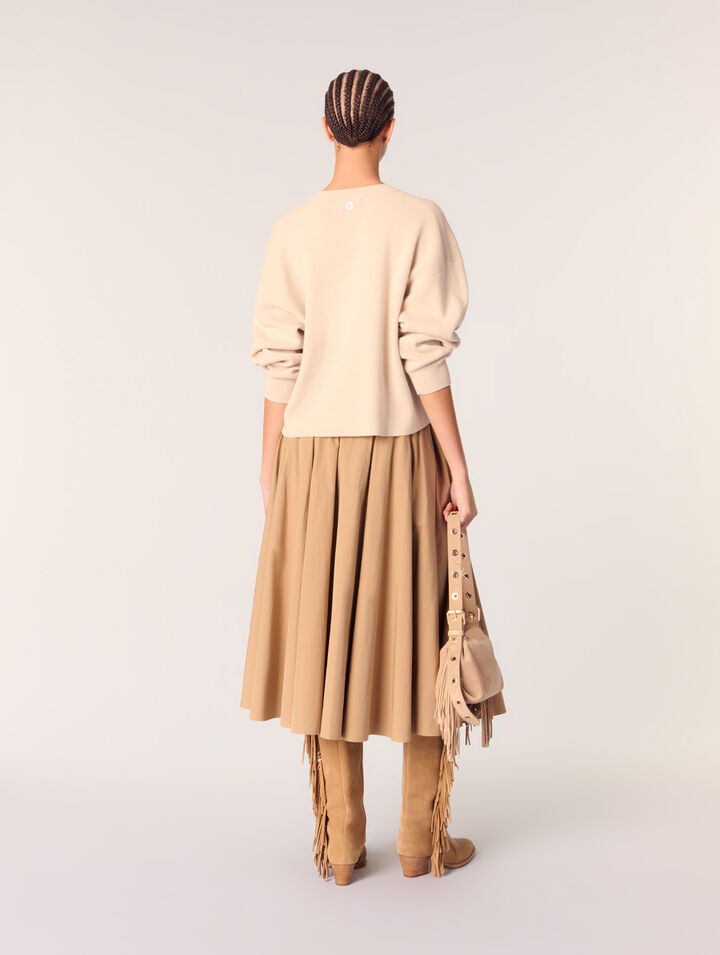 Wool blend V-neck sweater