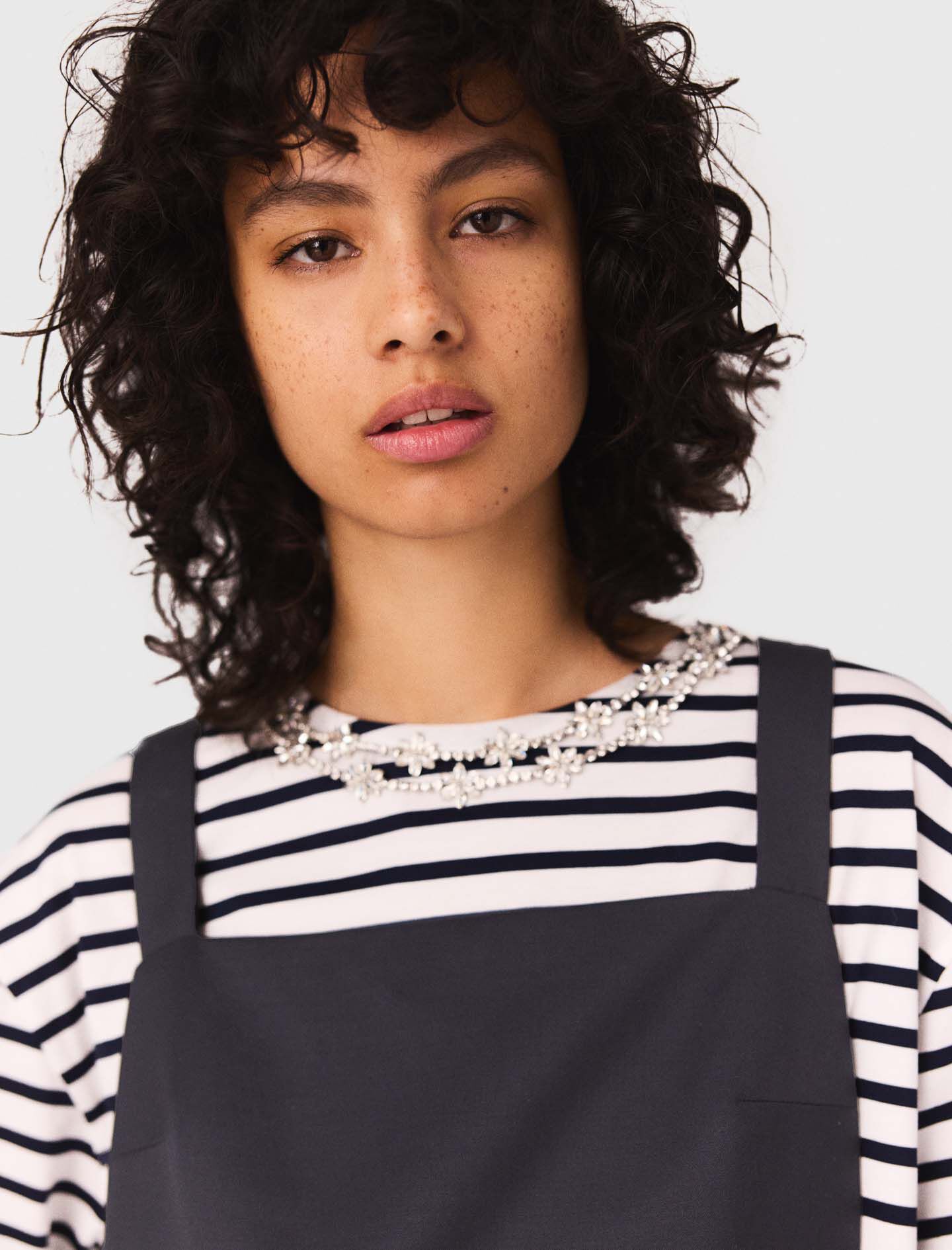 Pinafore strap dress Blue For Women | Maje