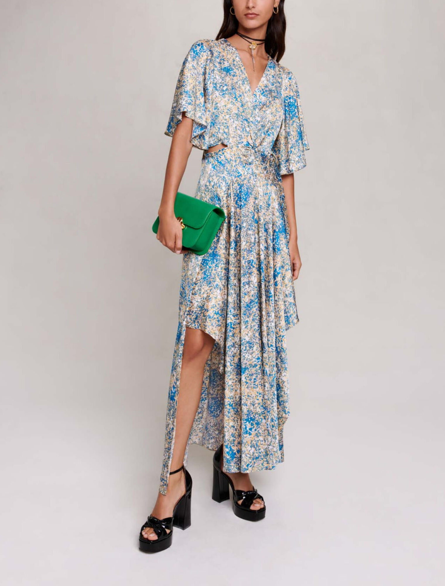 Long satin dress