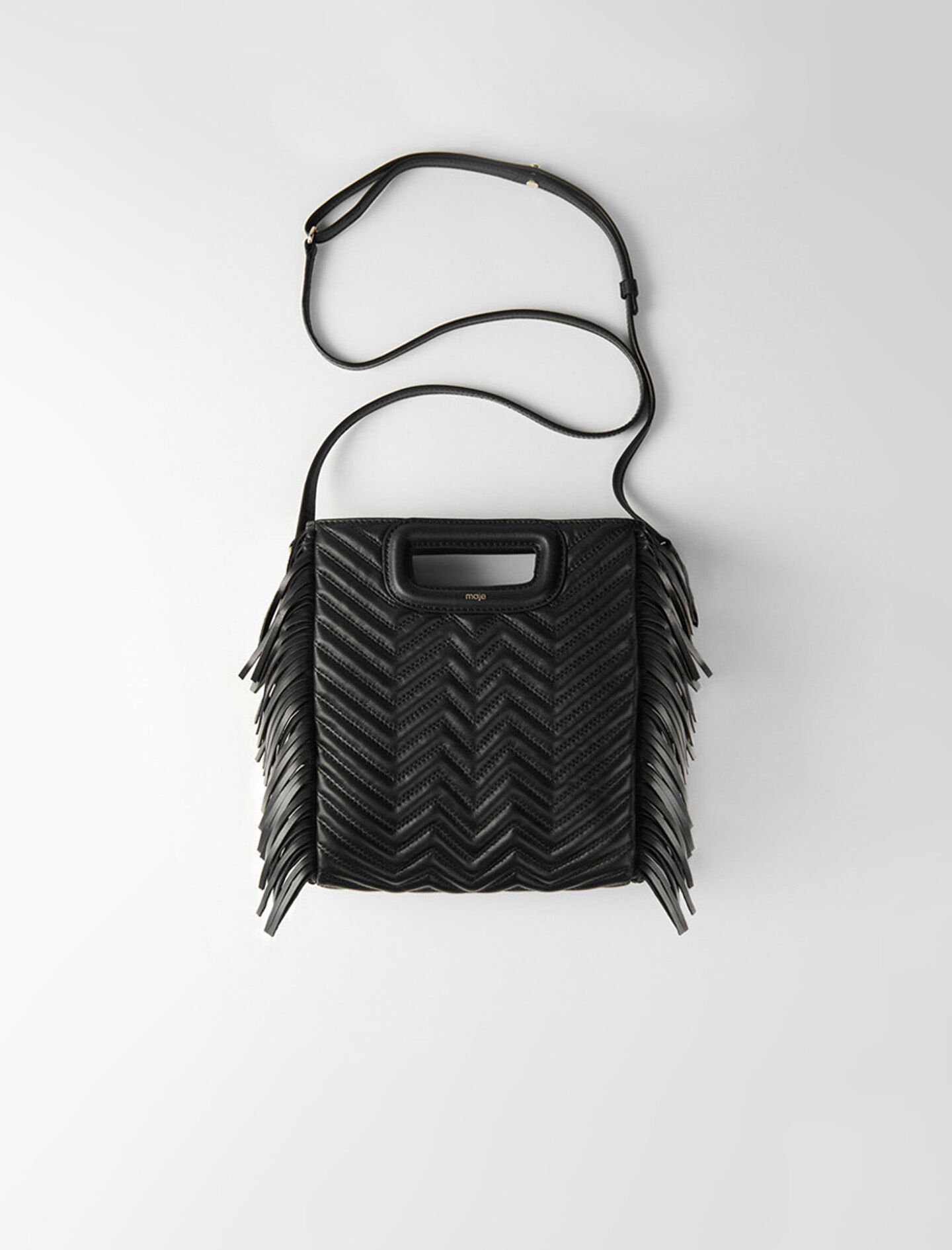 M bag in suede leather Green For Women | Maje
