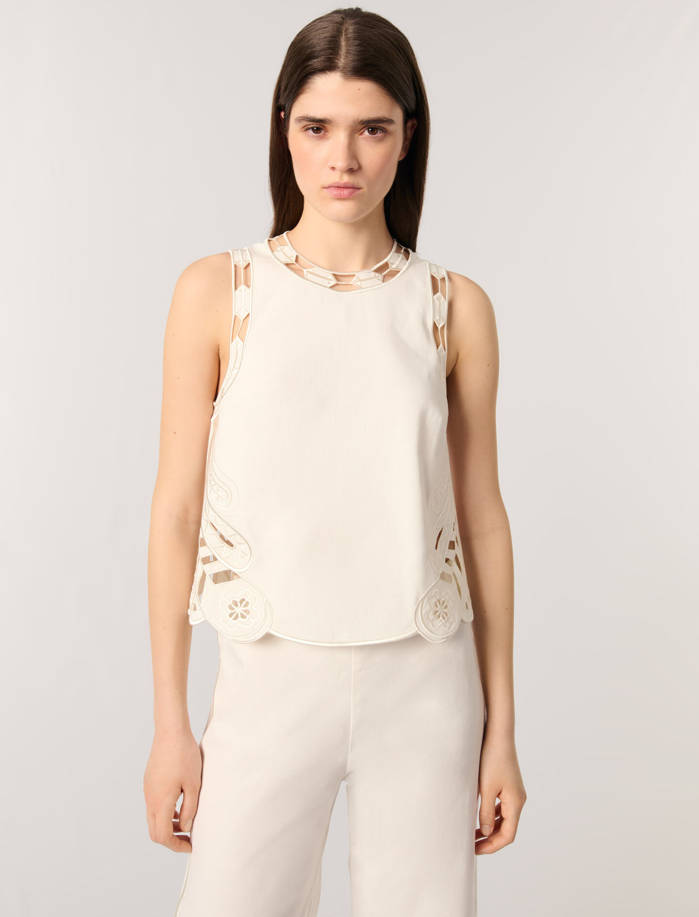 24h以内即発送 machatt sleeveless shirt ホワイト｜Yahoo