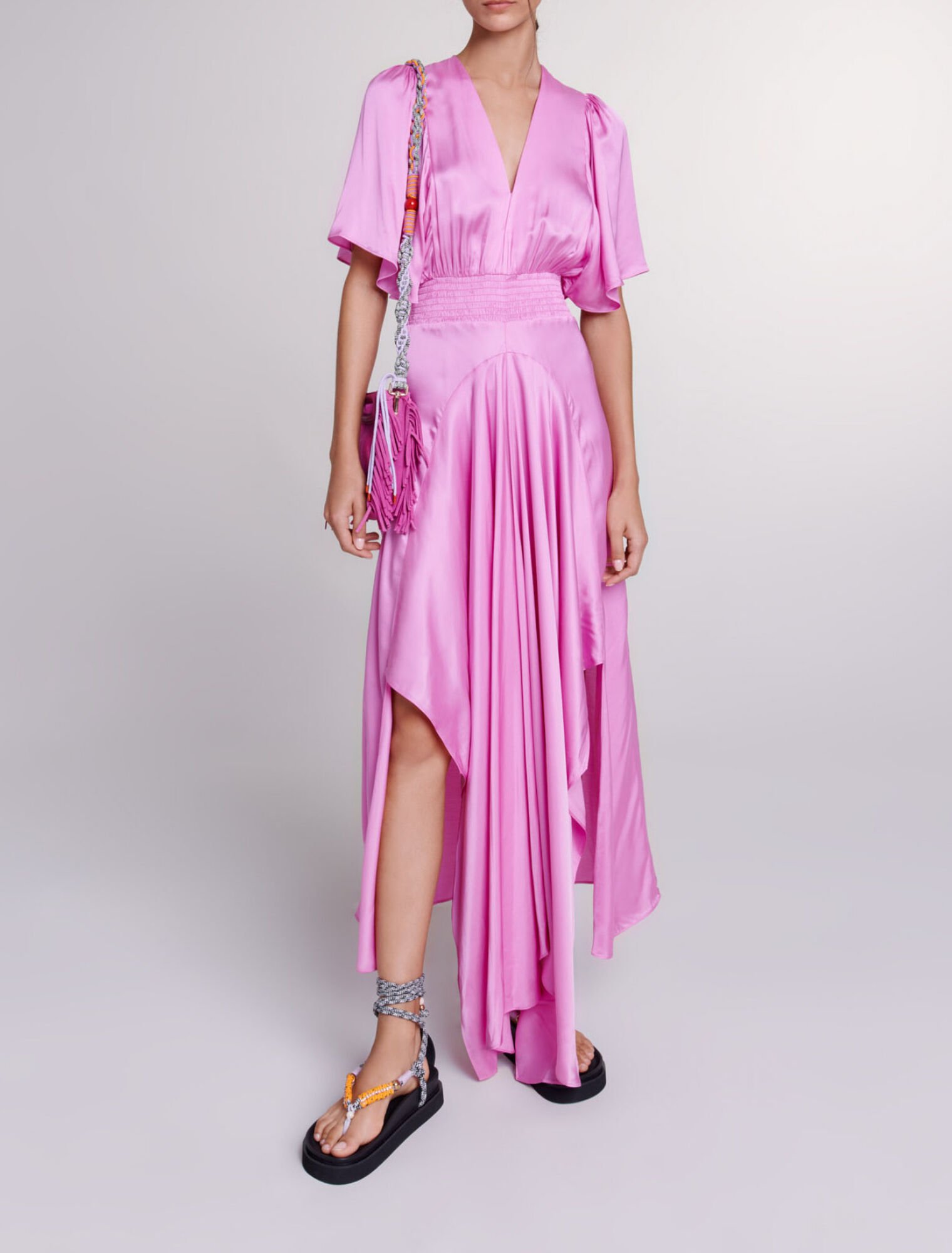 Satin-look maxi dress