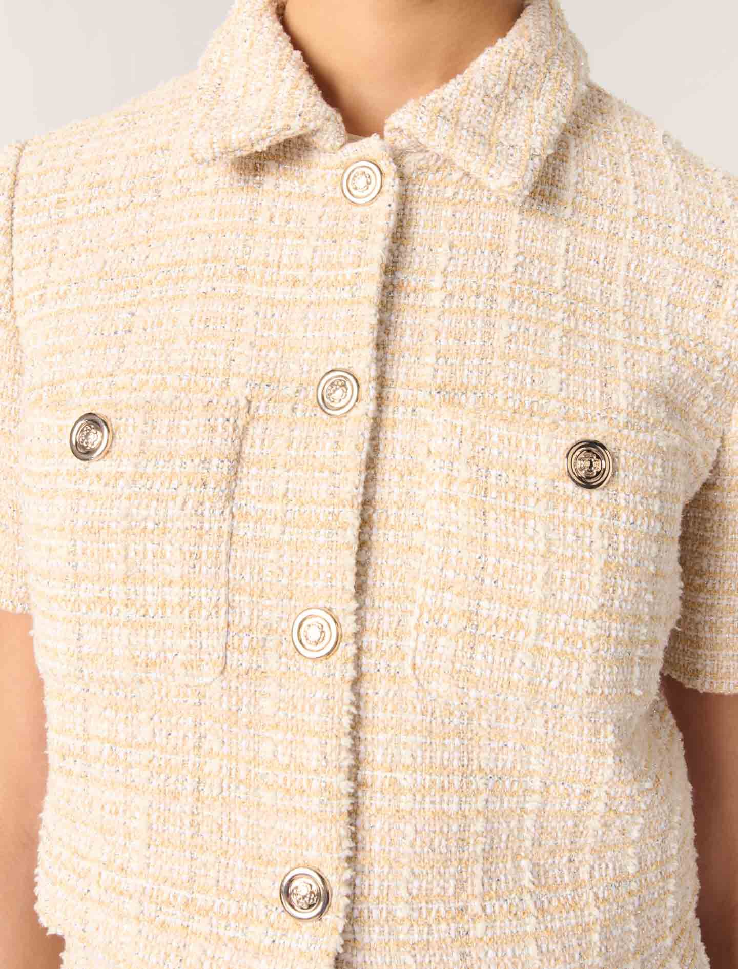 ★E.B.M★ Pocket Point Tweed Jacket EMO4WJK060 Emille Tweed Jacket