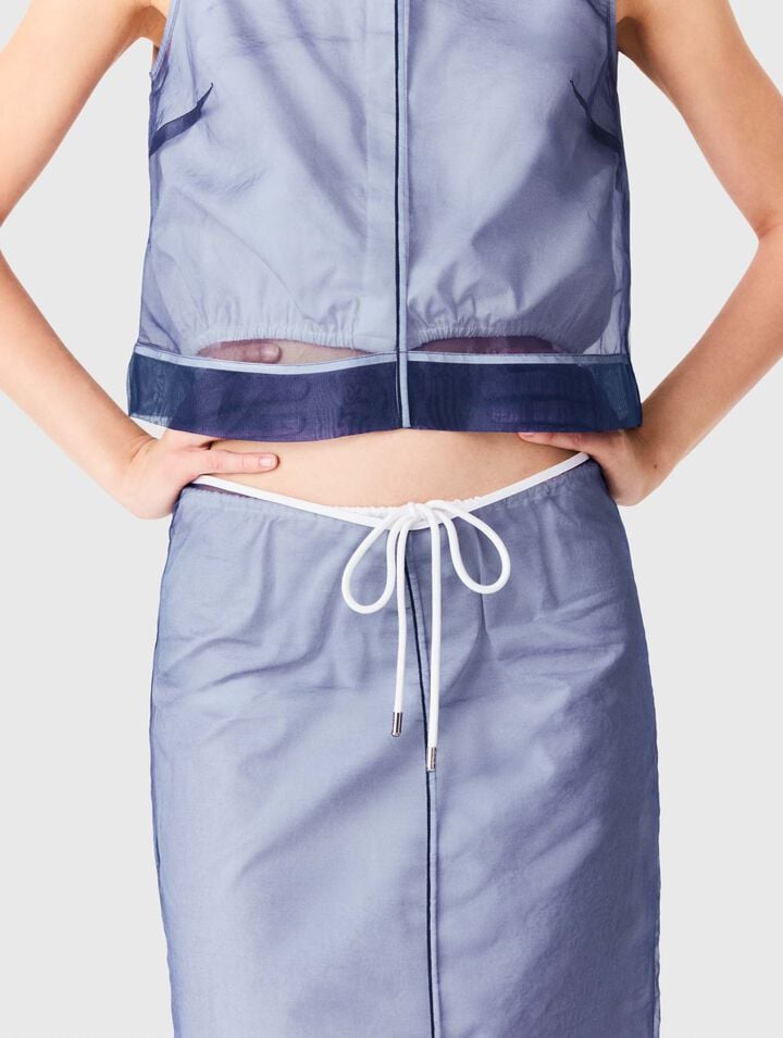 Cotton and removable organza skirt