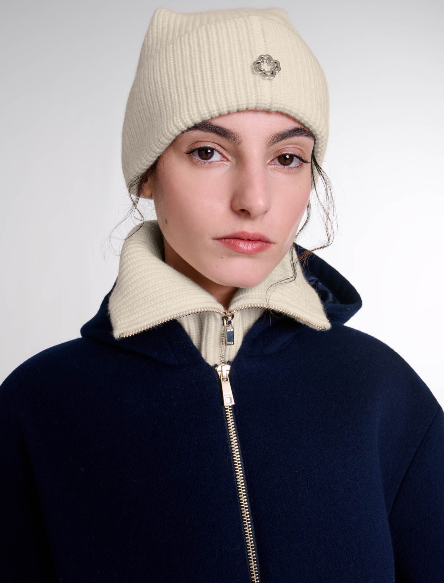 Womens Winter Beanie Hat with Fleece Lined Scarf, Neck