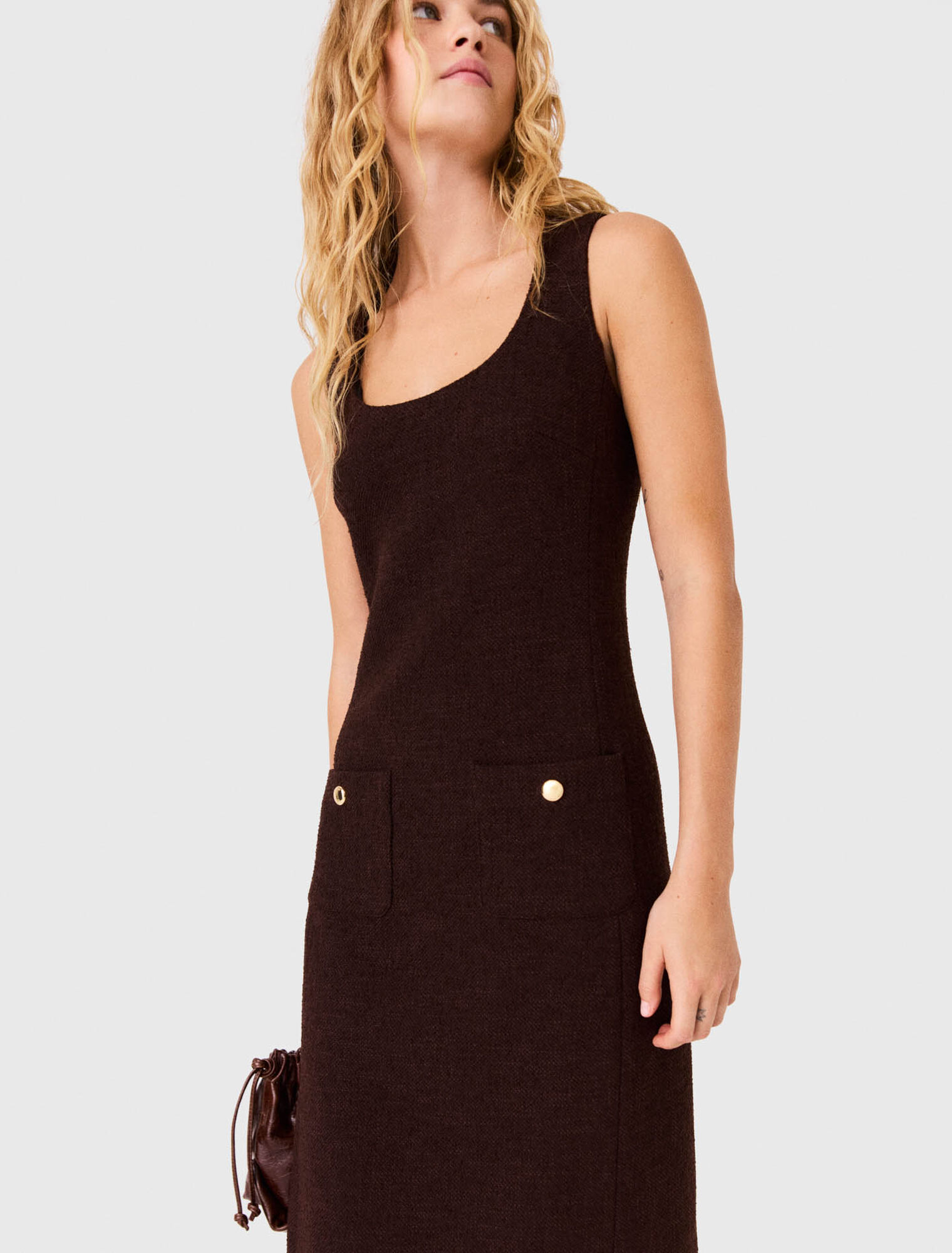 Midi tweed dress