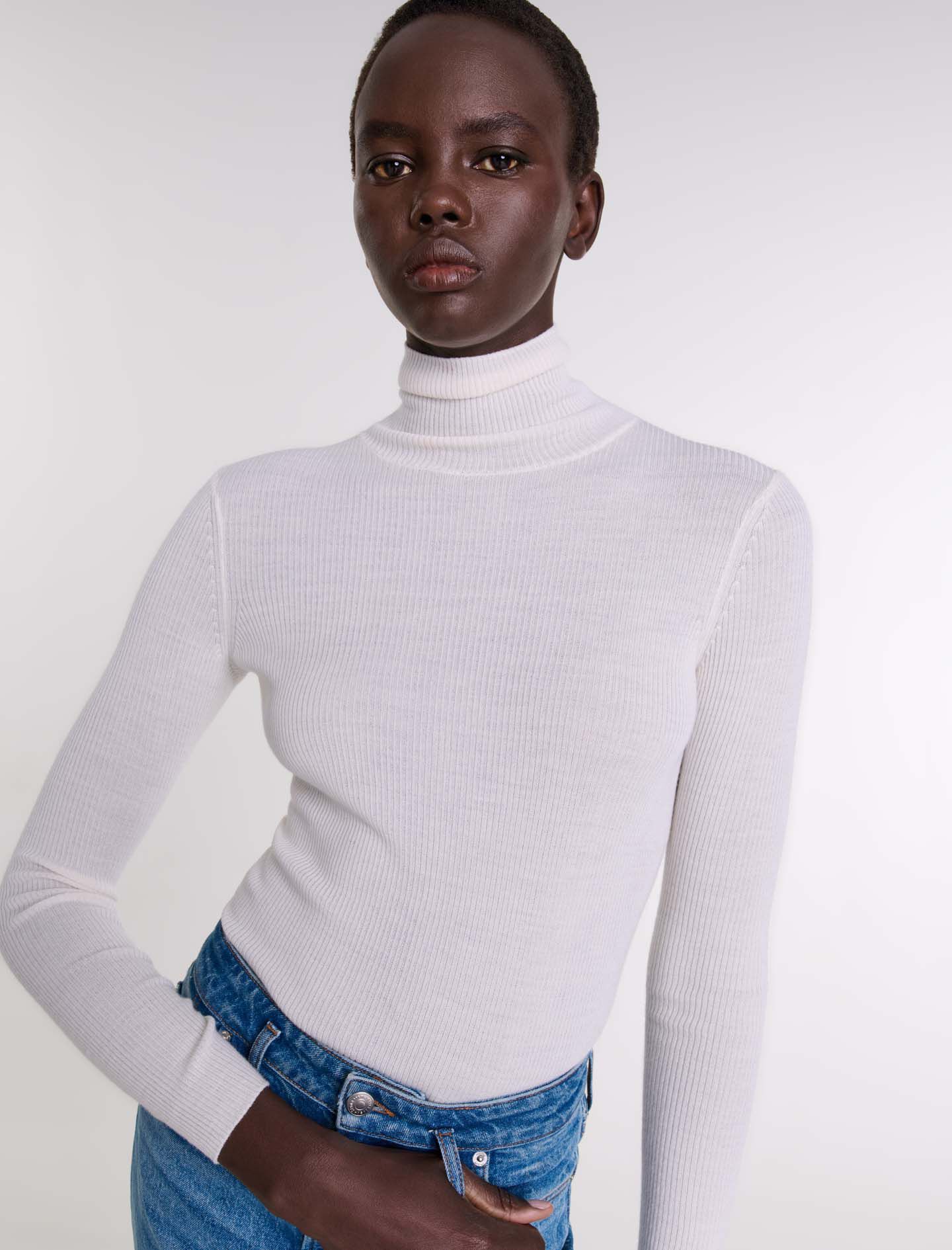 Knit cardigan White For Women | Maje Knit cardigan White For Women | Maje