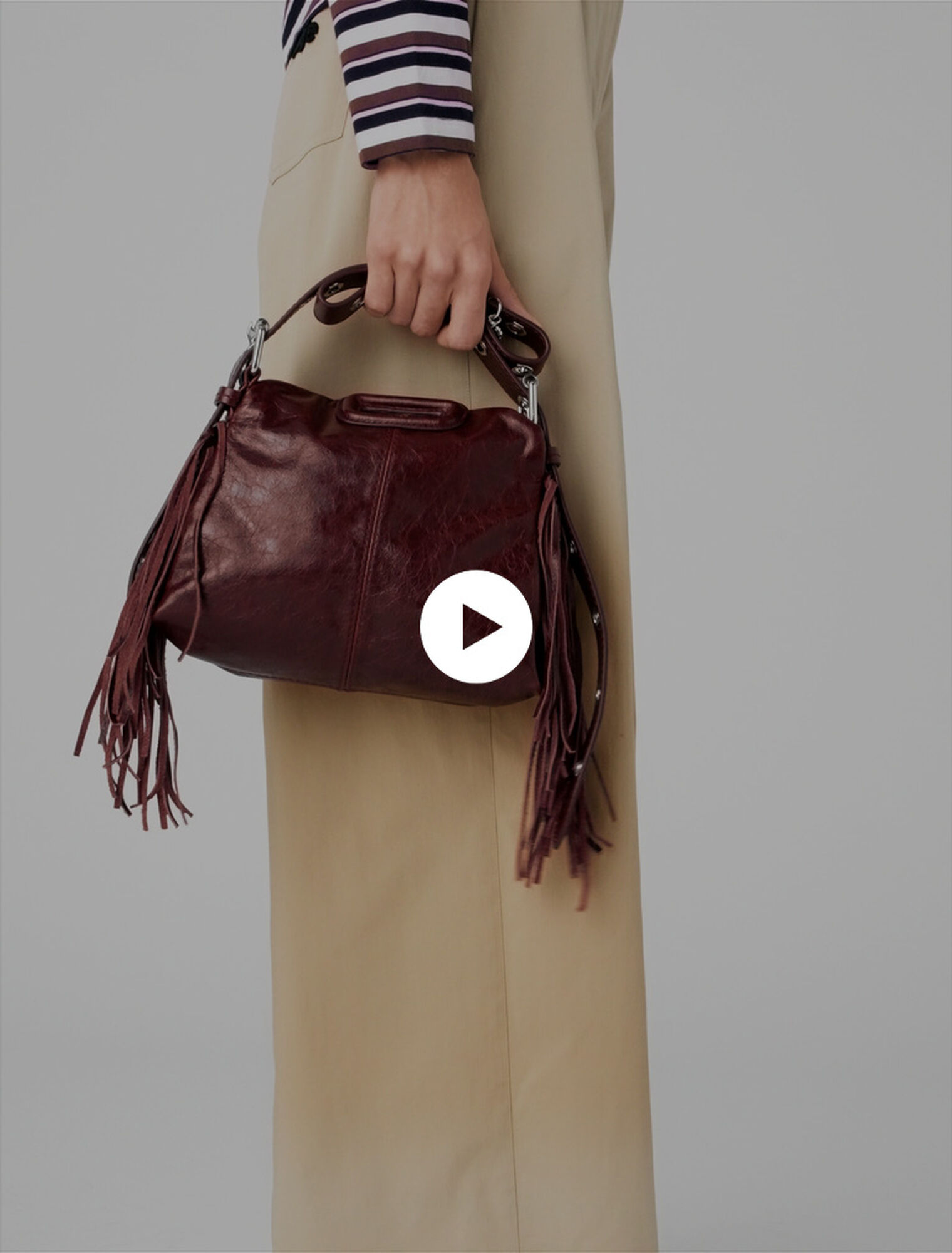 Miss M mini cracked leather bag