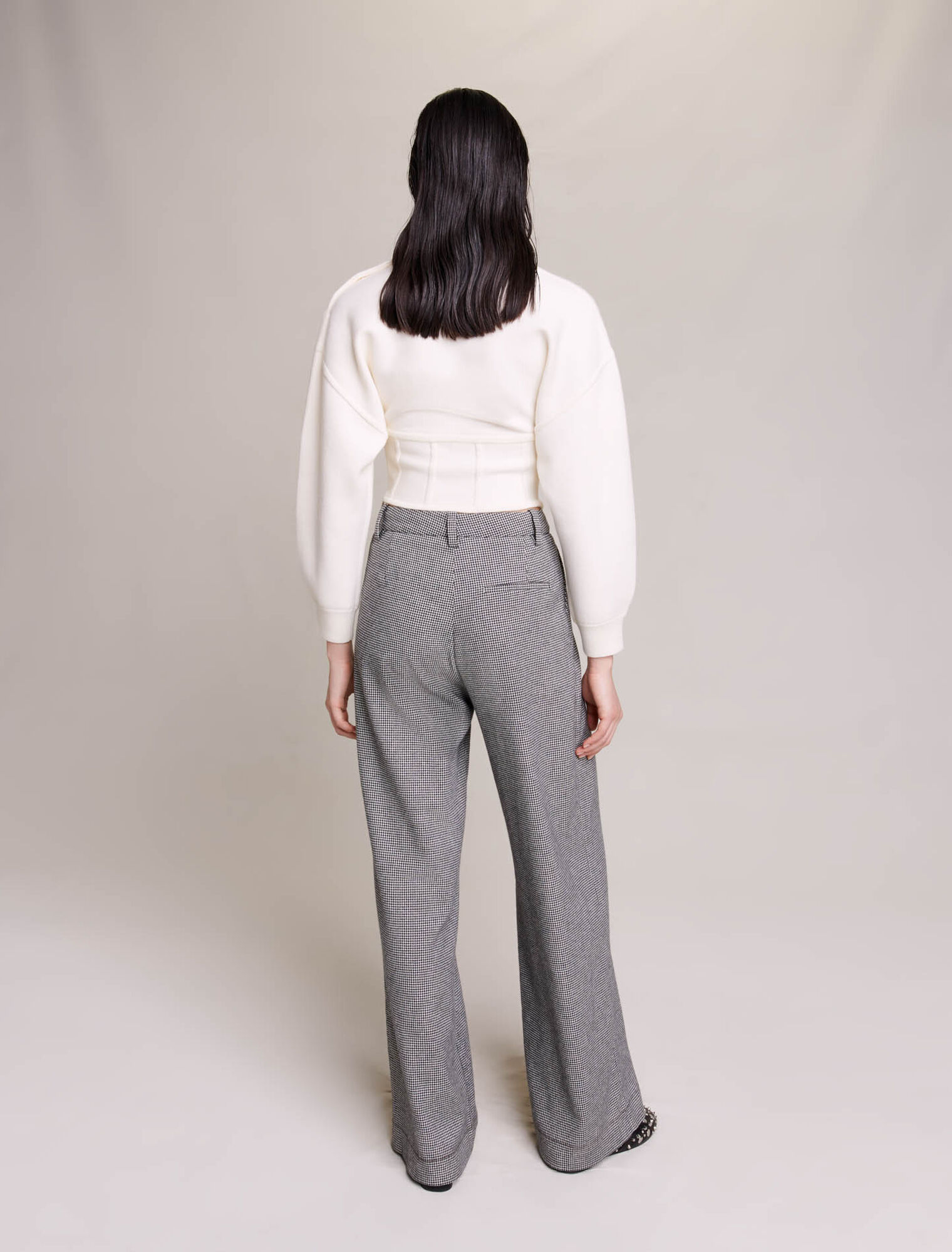 Wide-leg suit trousers