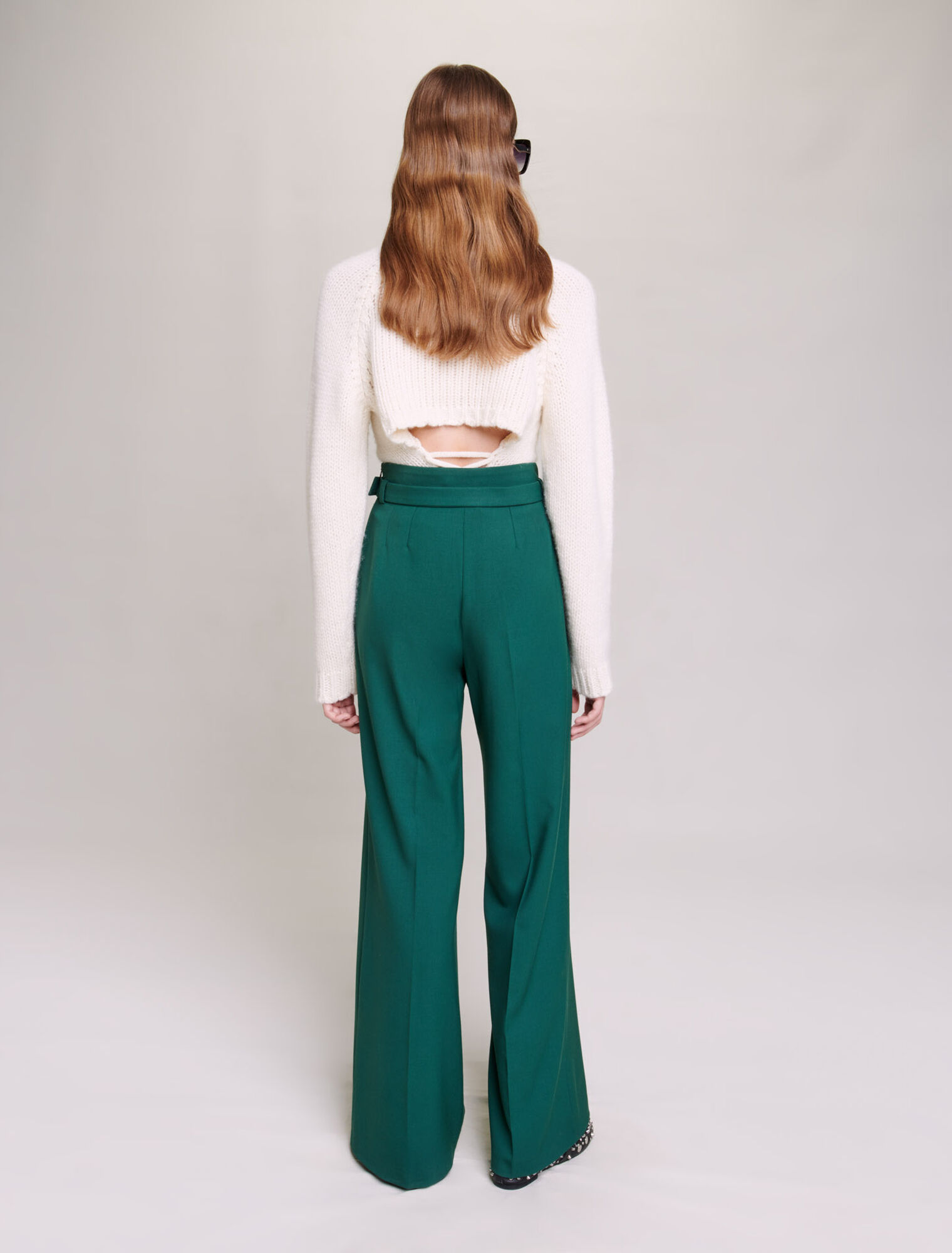 Wide-leg suit trousers