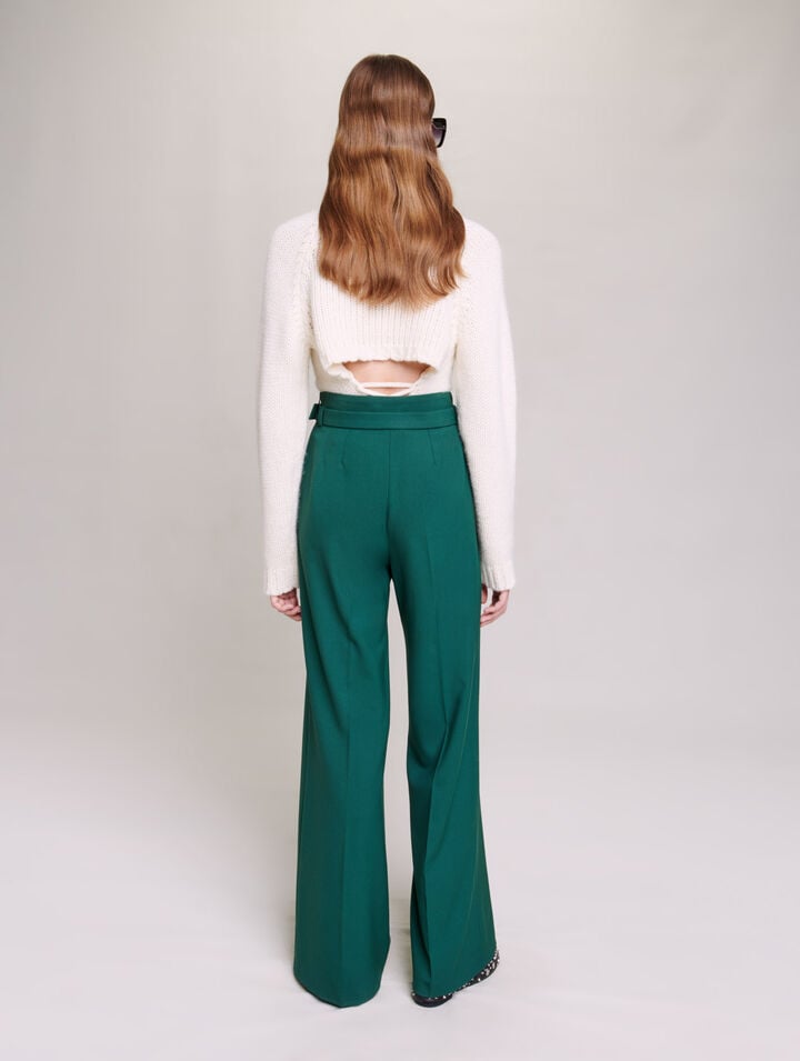 Wide-leg suit trousers
