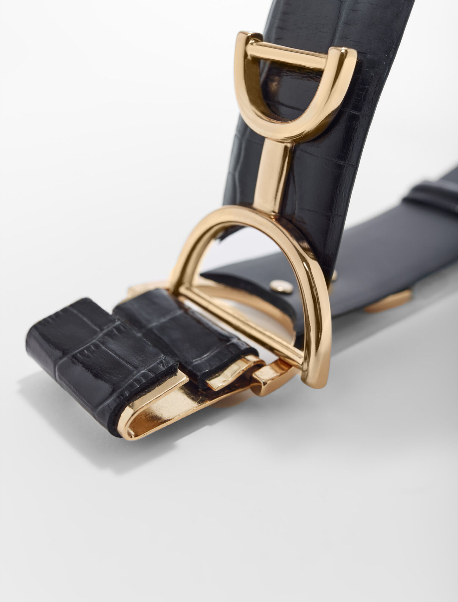 Maje double M leather belt