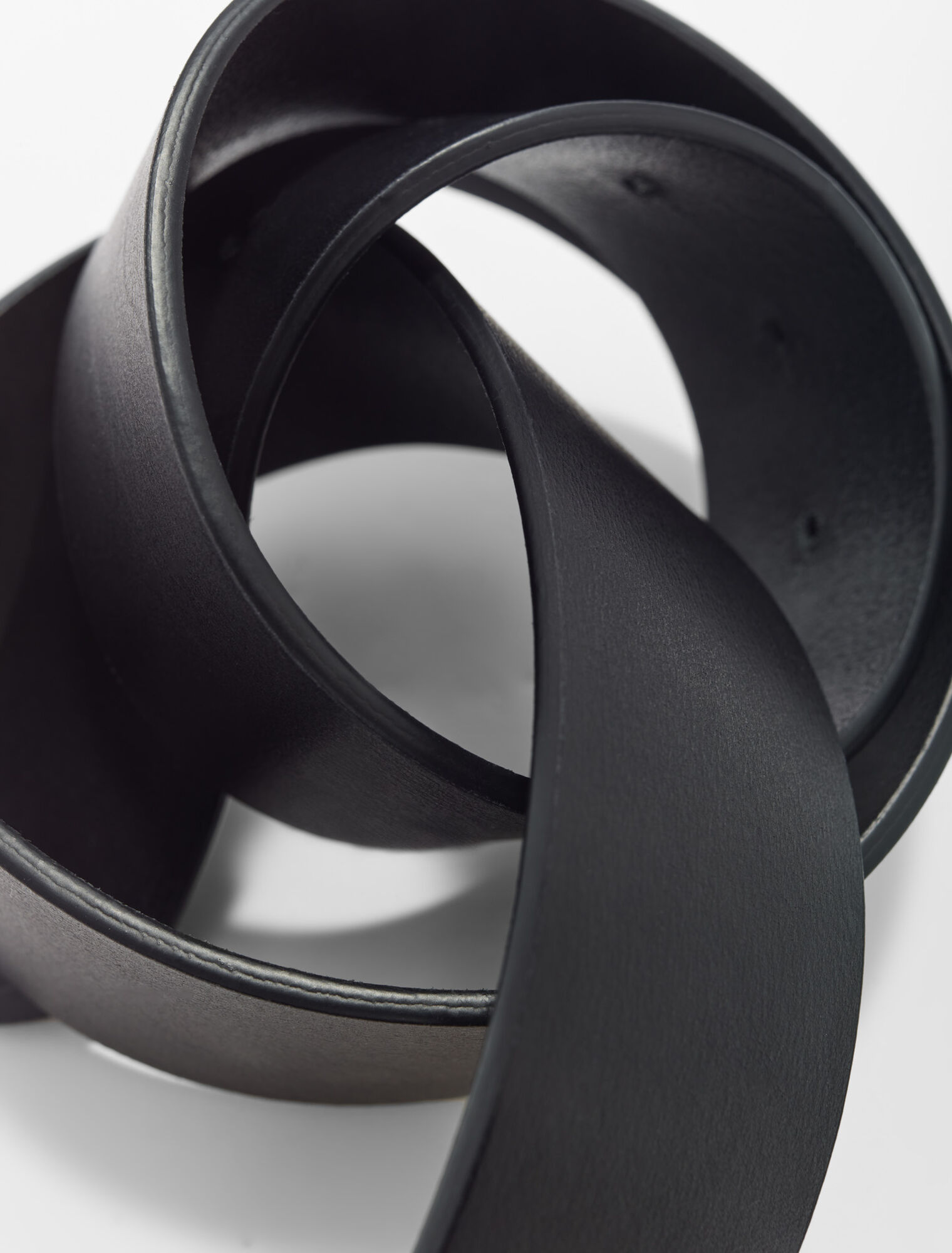 Leather double M belt