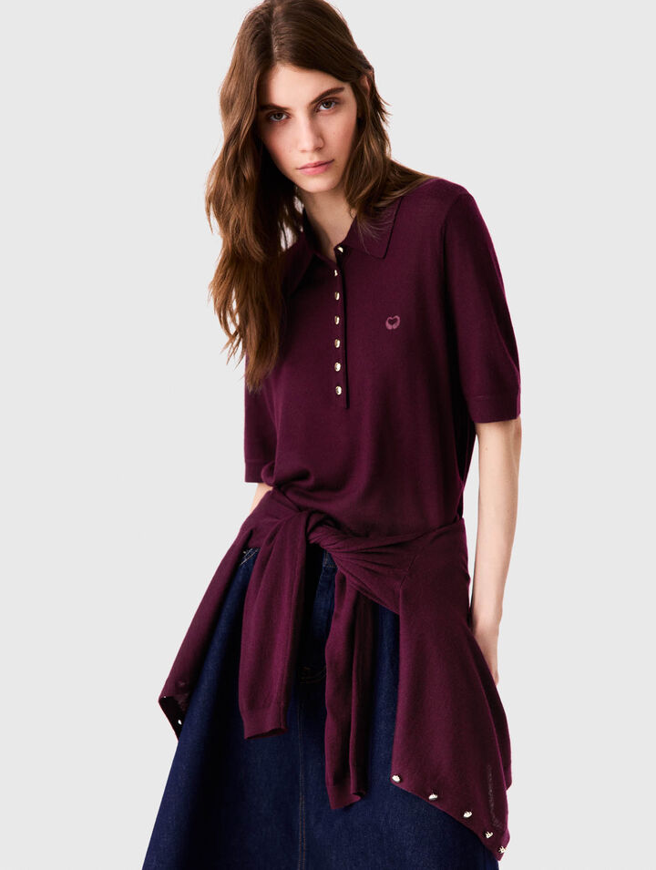 Polo collar sweater