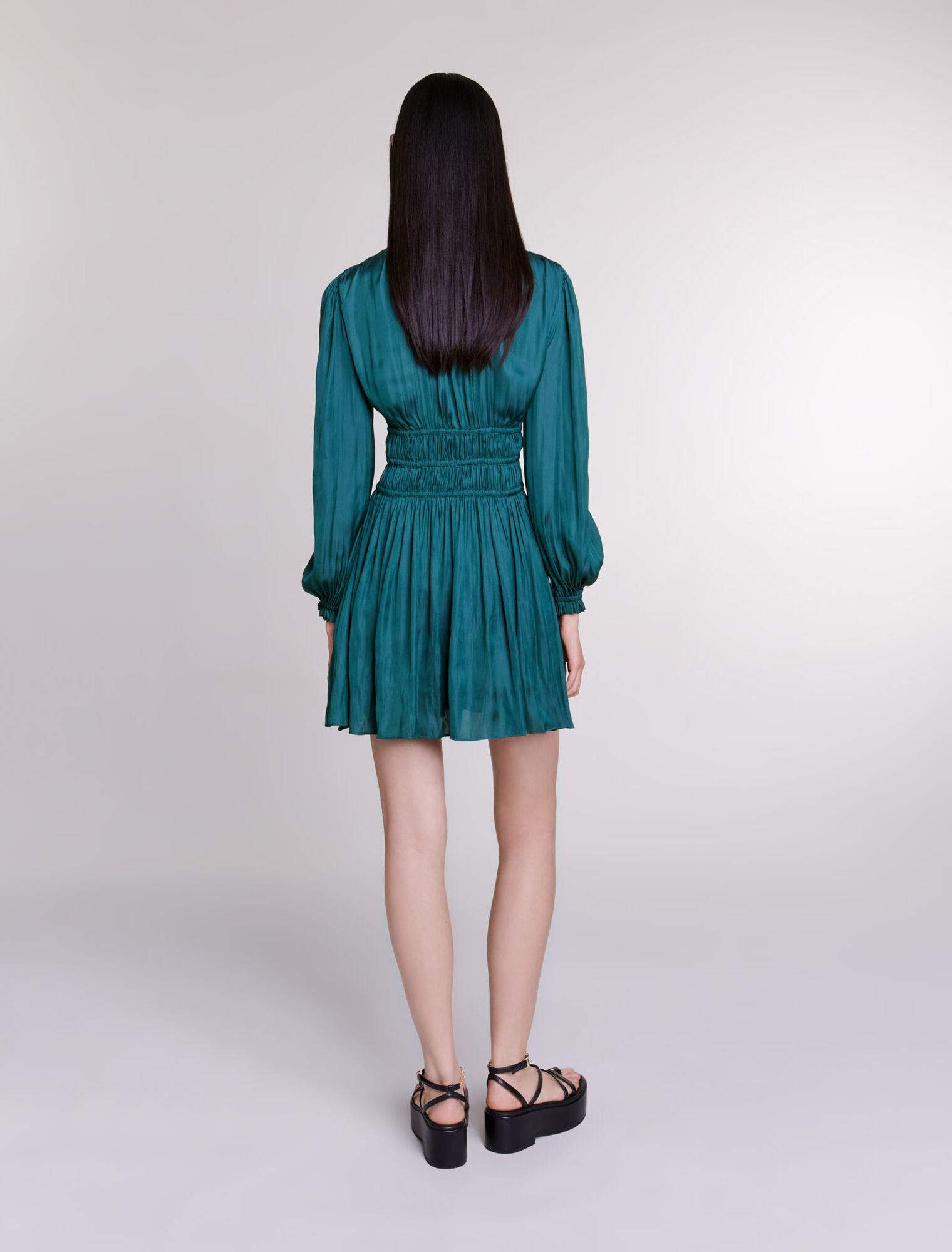 Short satin dress