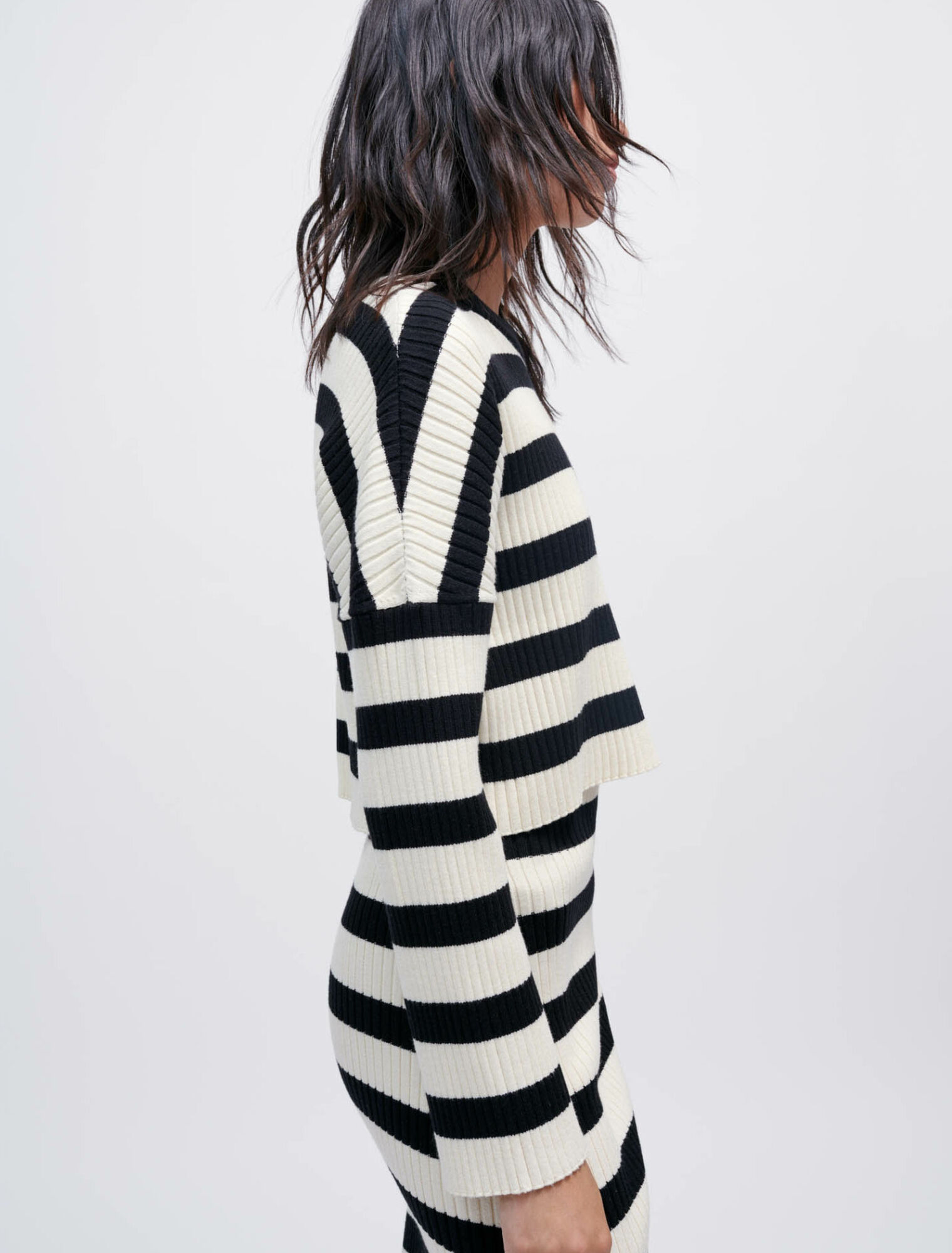 Striped knit jumper