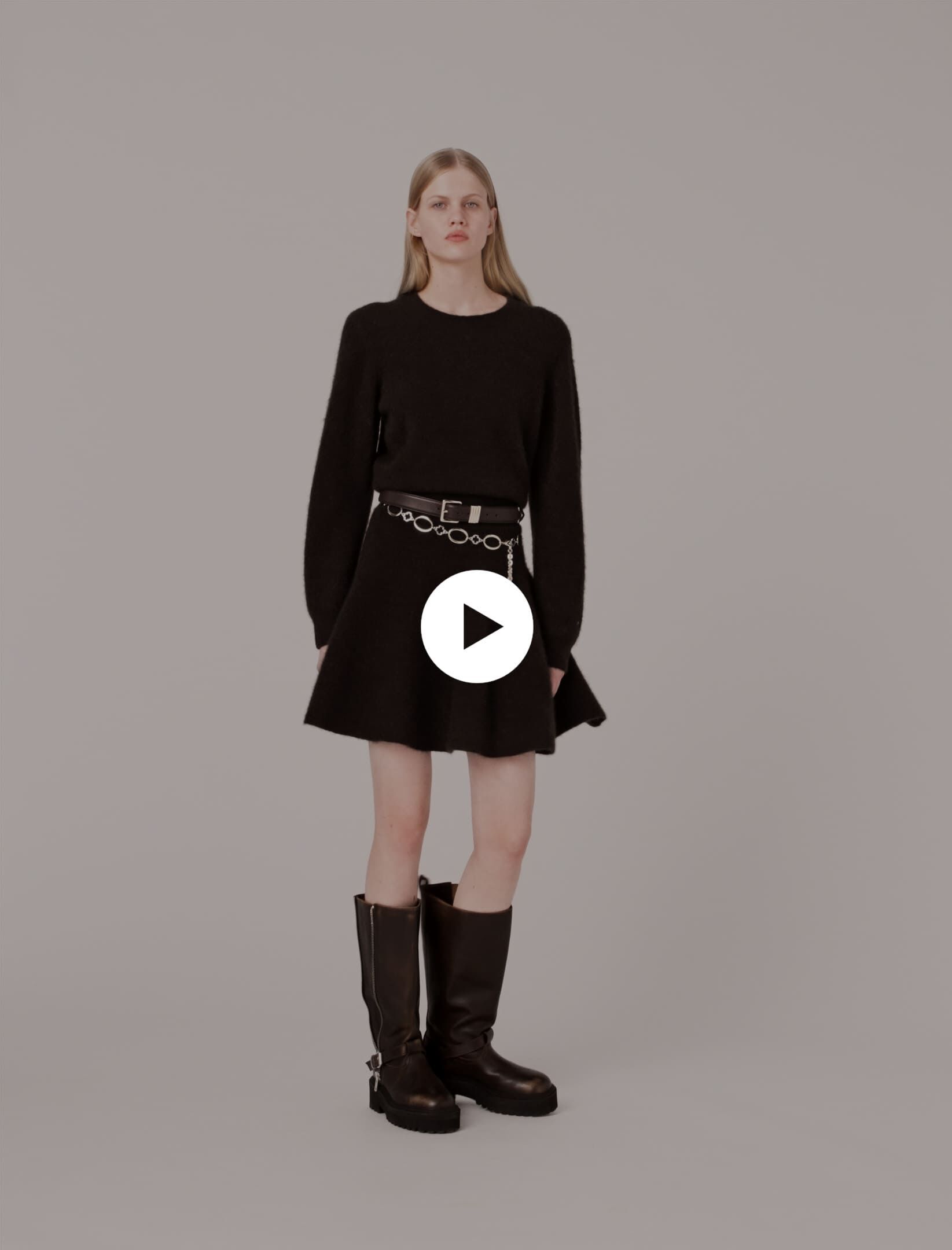 Mini yak blend dress Brown For Women | Maje