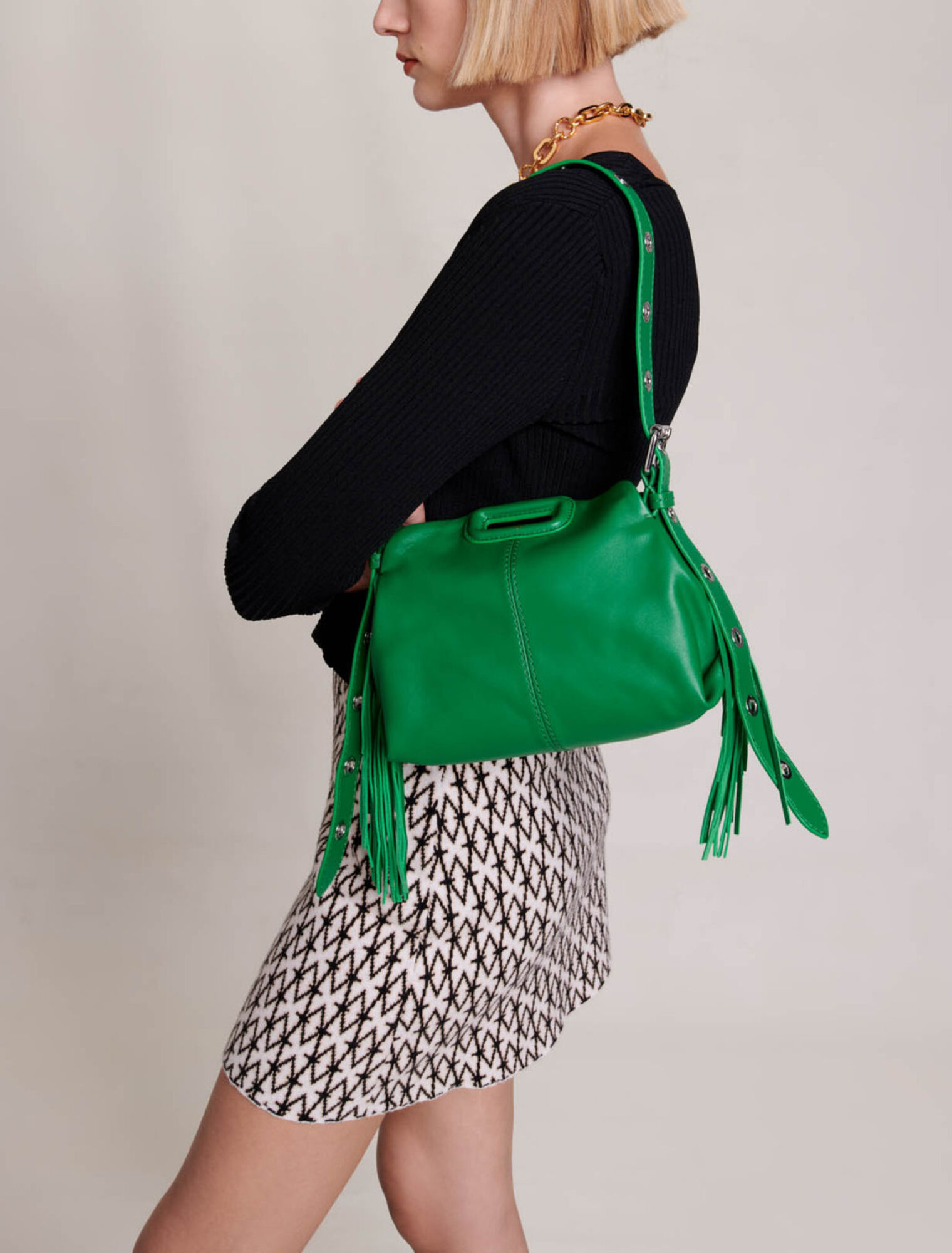 Short monogrammed skirt