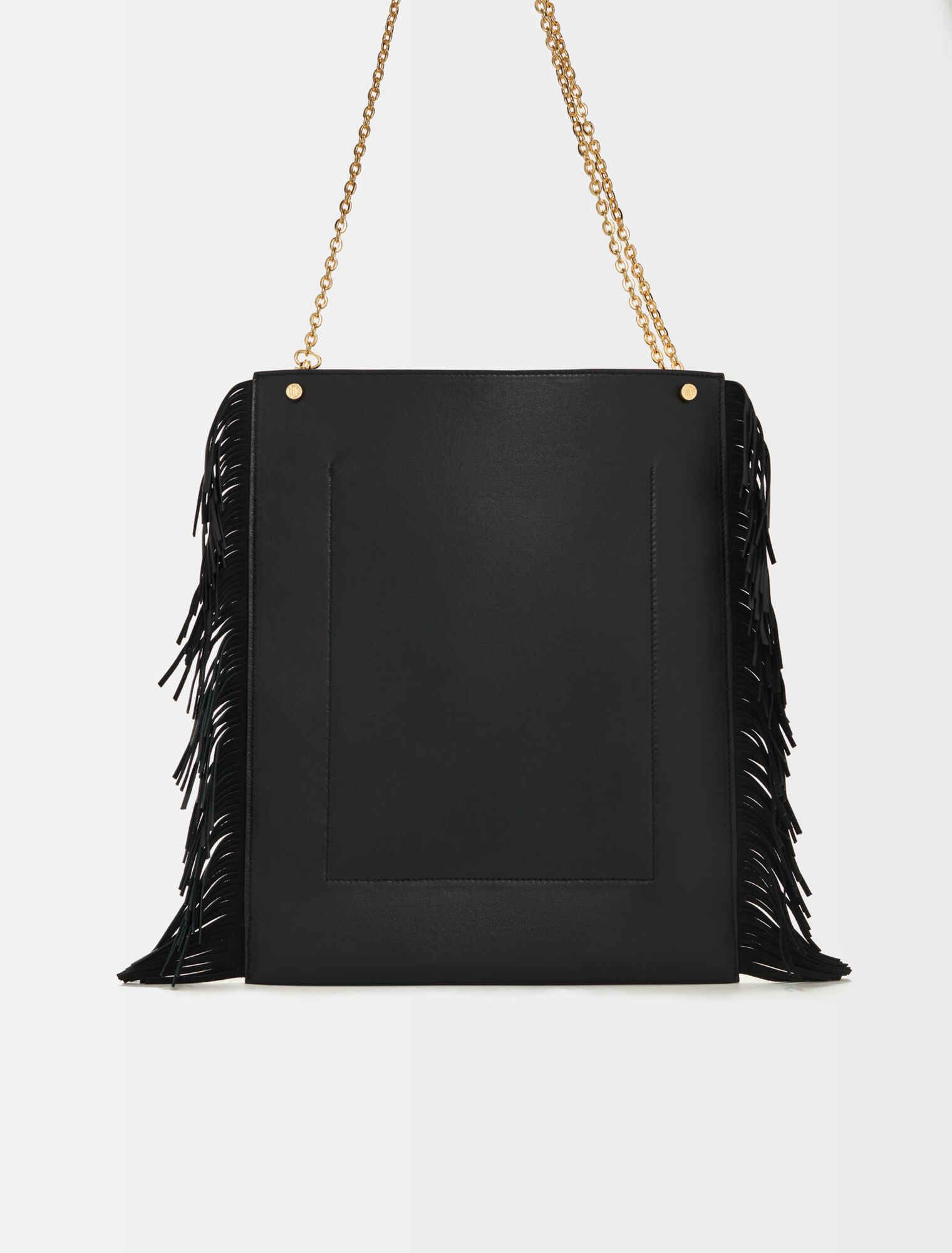 Clover fringed leather bag