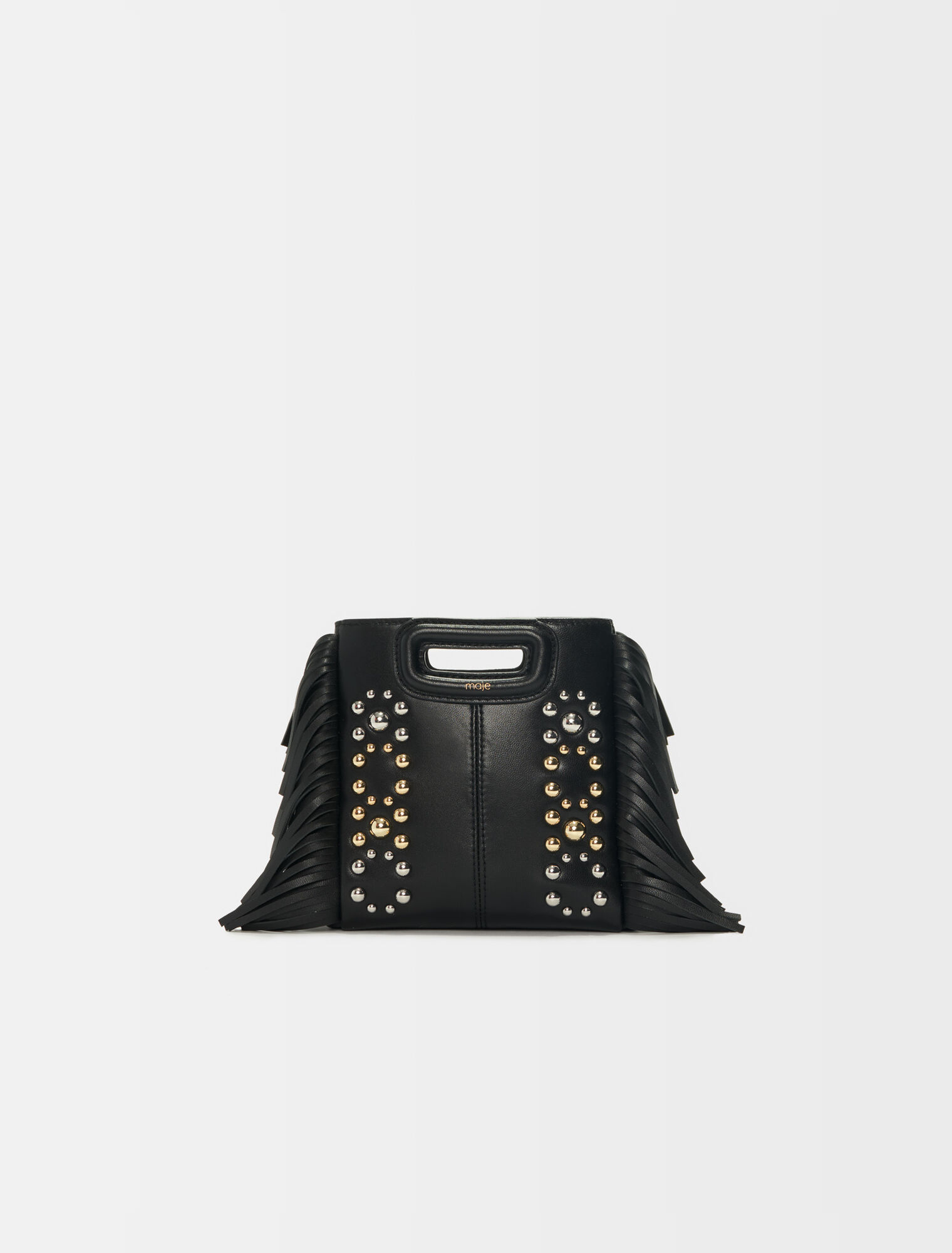 Mini M leather bag with studs