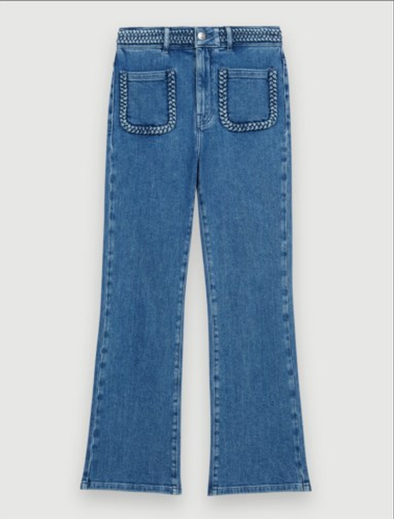 Jeans with braided details