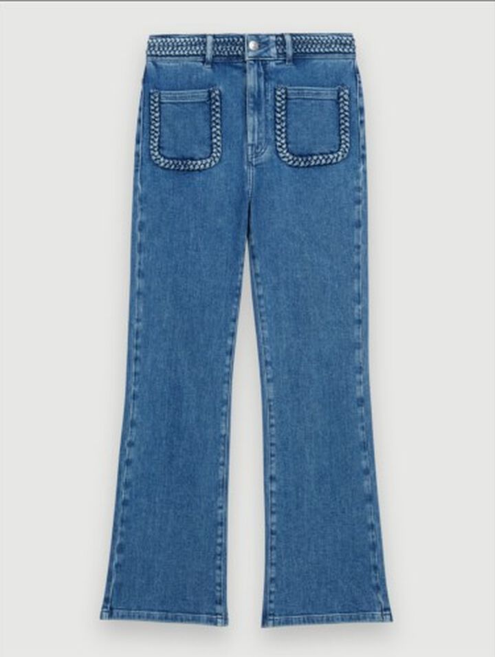 Jeans with braided details