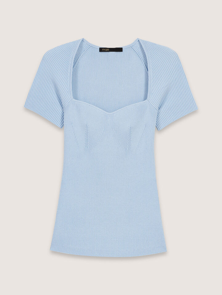 Rib knit top