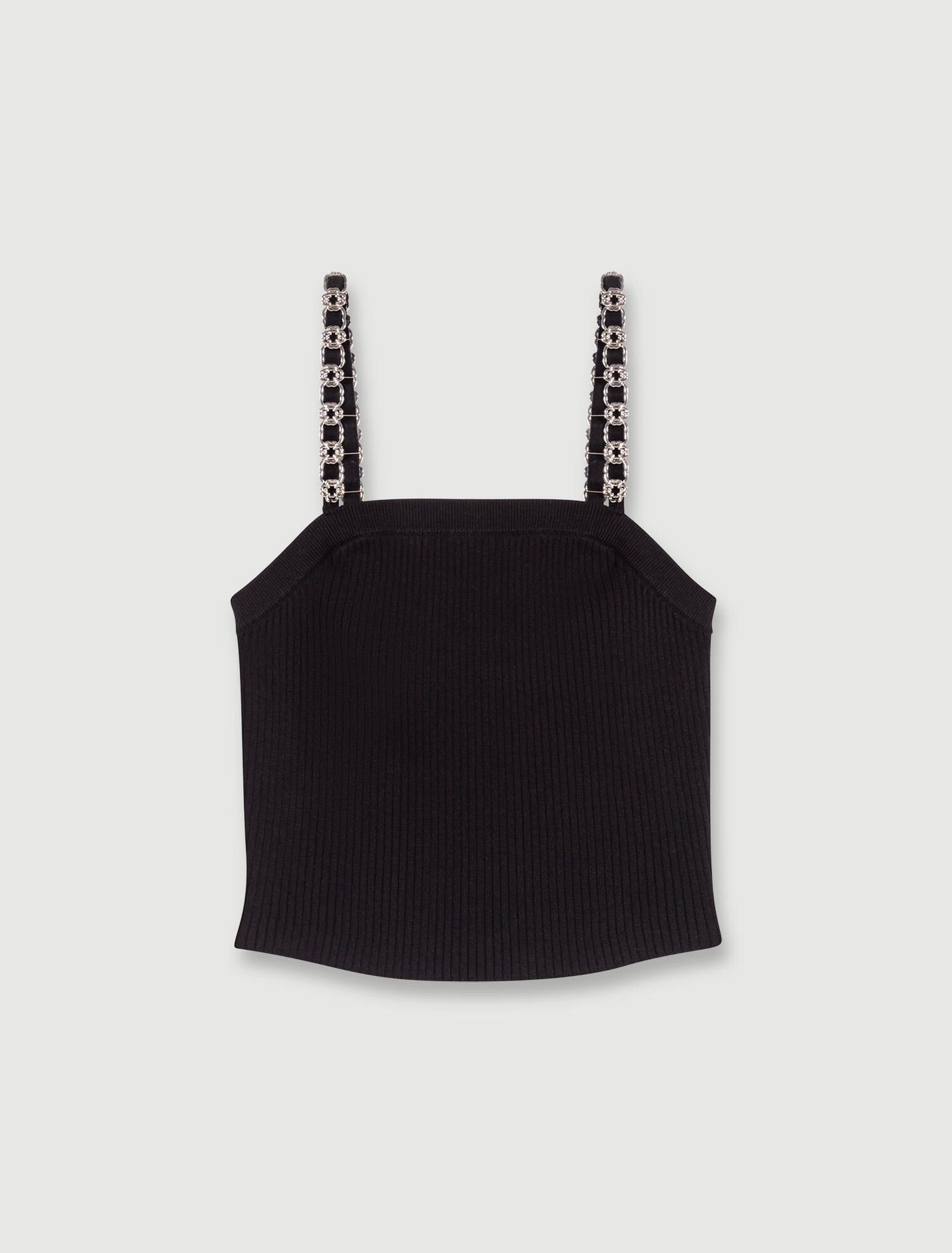Crop top with removable straps