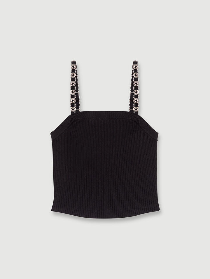 Crop top with removable straps