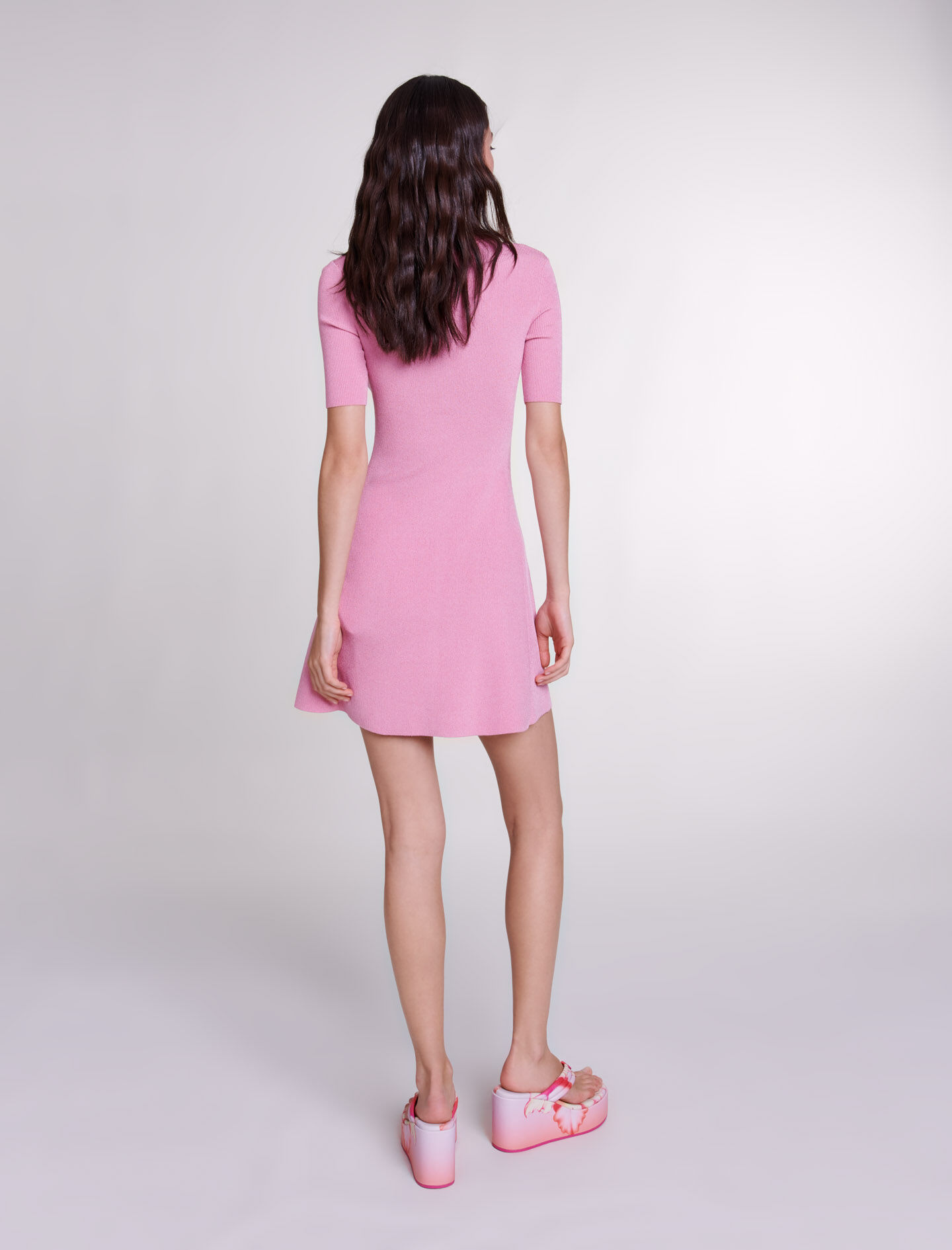 上品なファッション Pink dress knit ribbed Sparkly For Maje | Women ワンピース