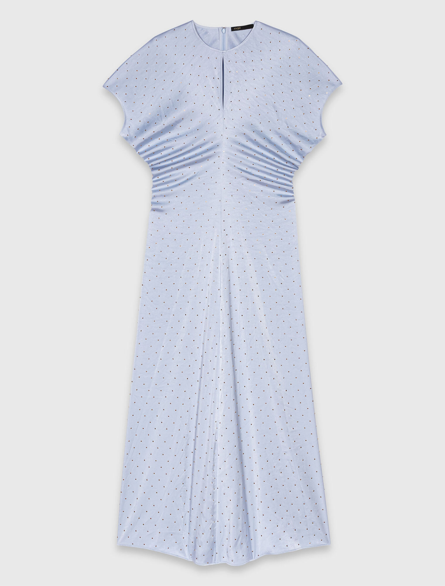 Studded satin maxi dress