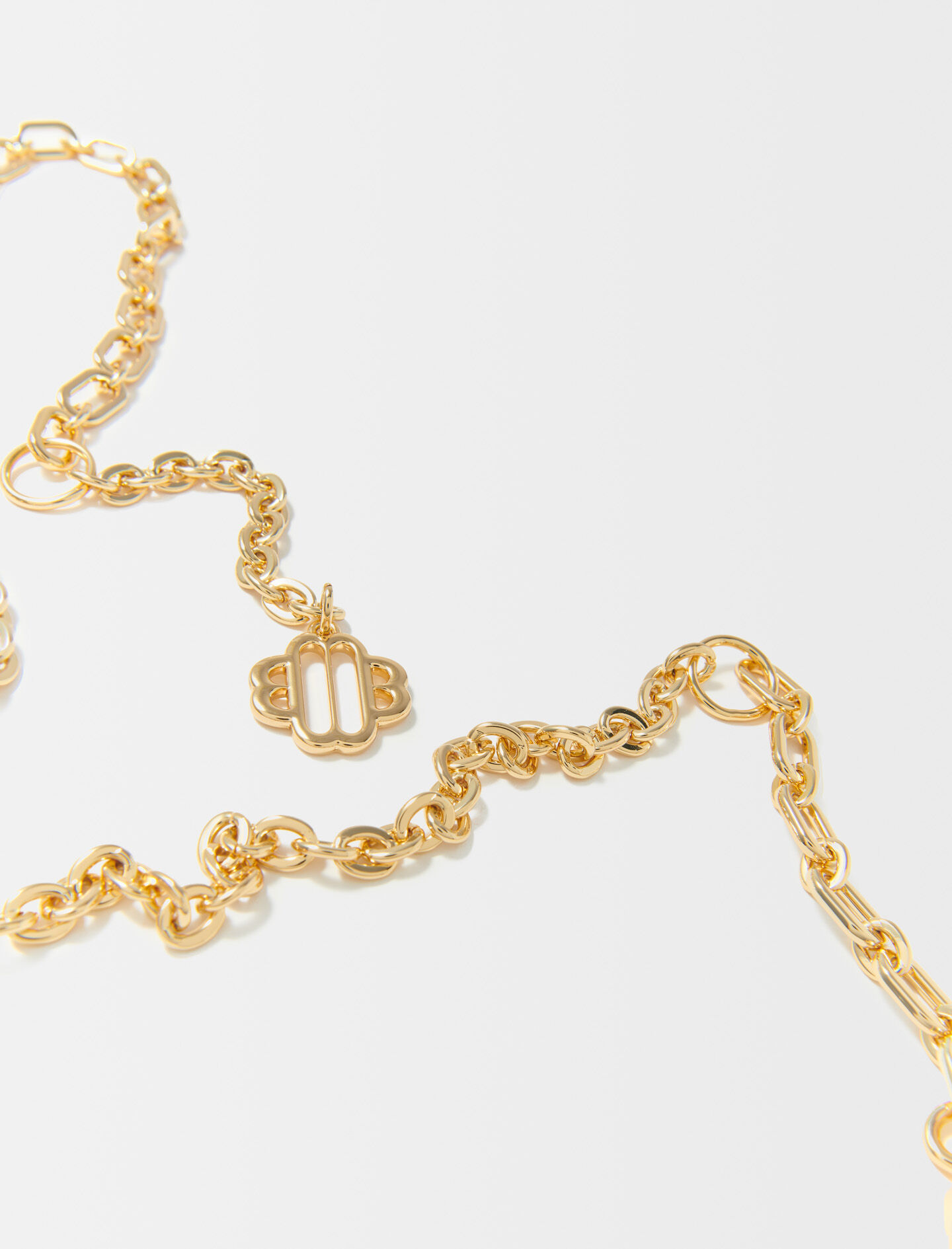 Clover logo chain belt Denim Jeans For Women Maje