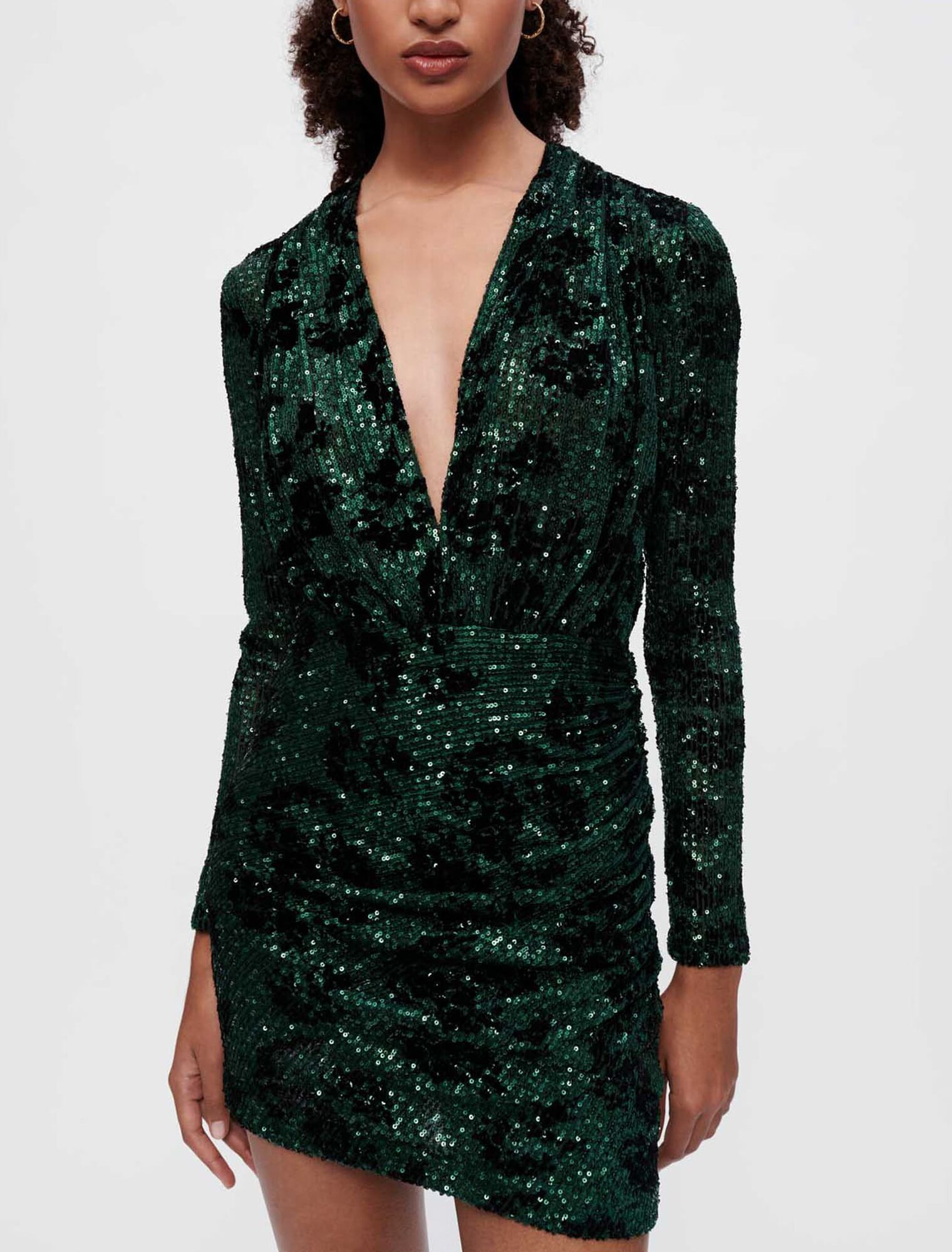 Sequin-embroidered dress