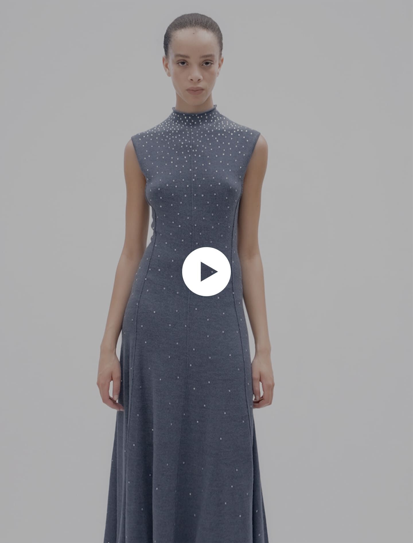 riu Bicolor knit dress ブラック