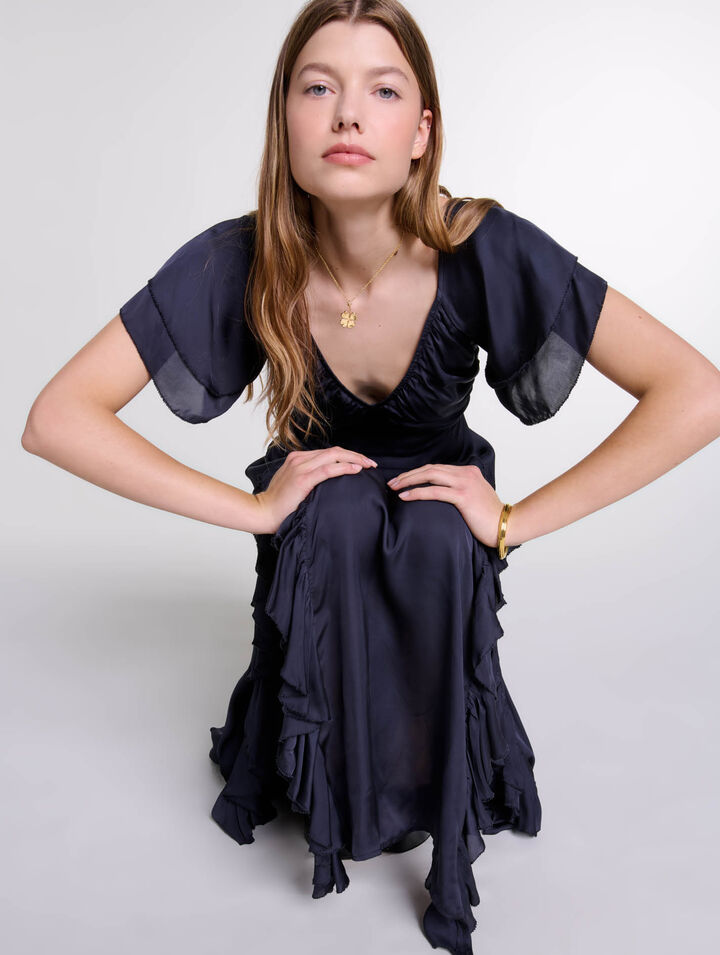 Open-back maxi dress