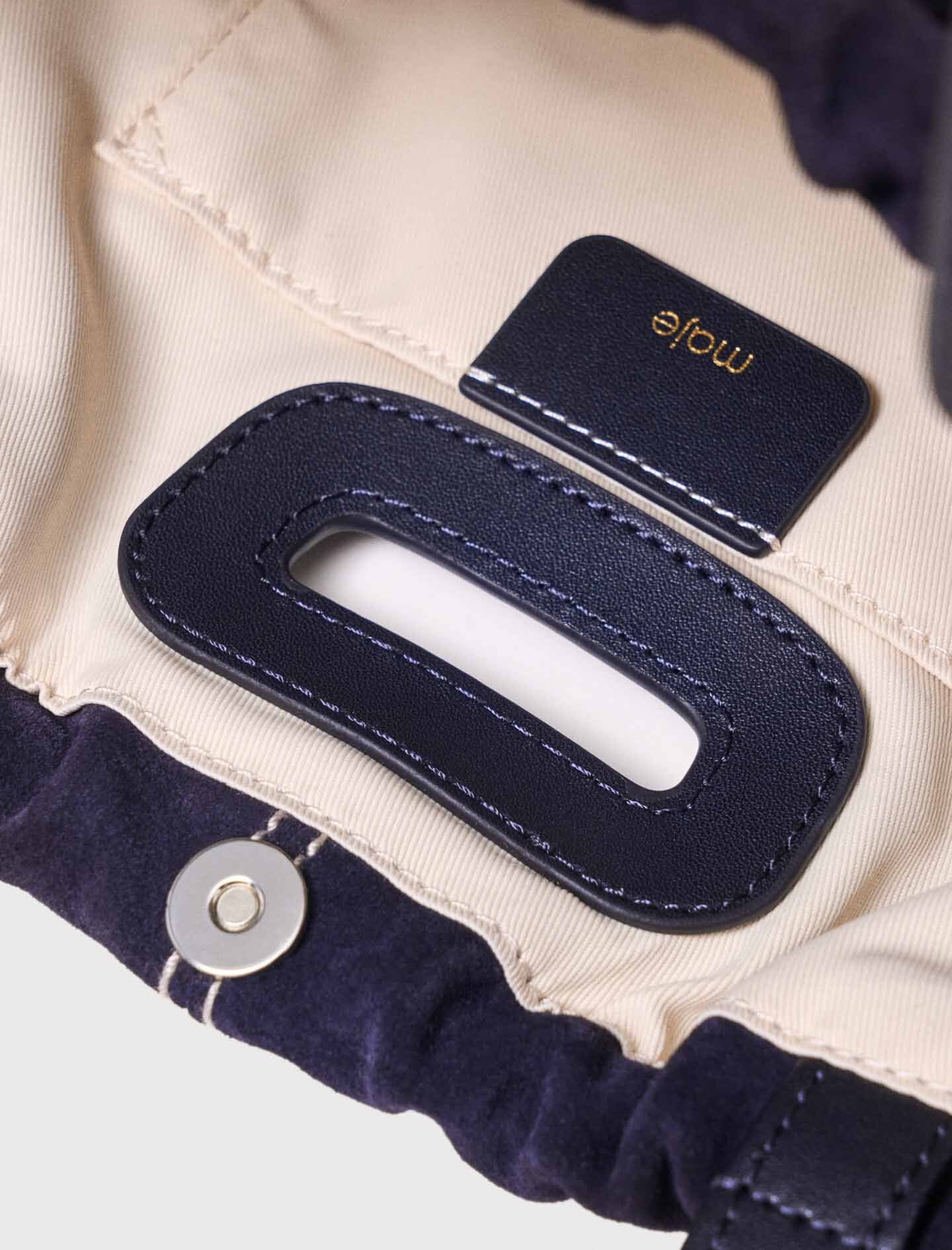 M bag in crocodile-effect leather
