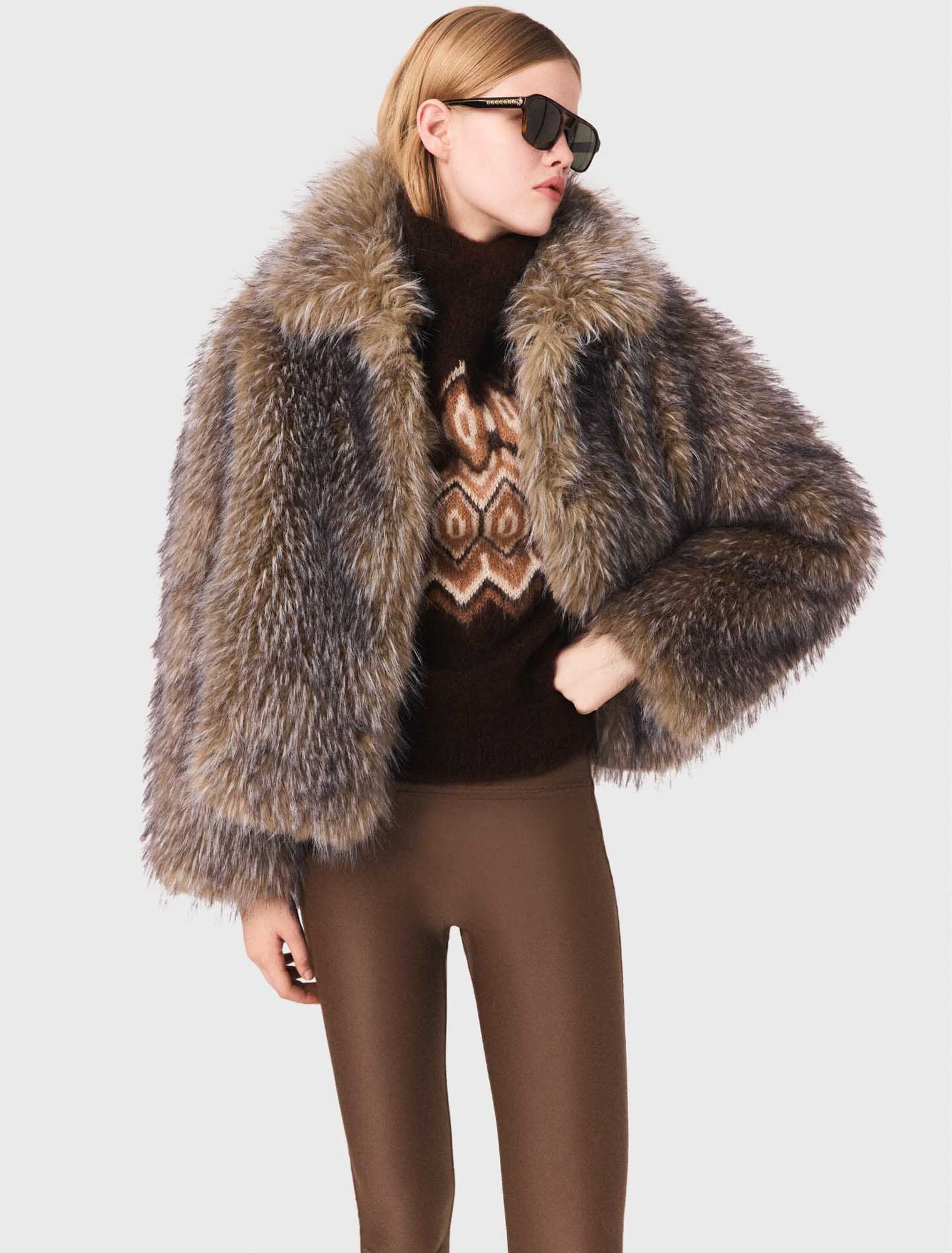 Short faux fur coat Short faux fur coat